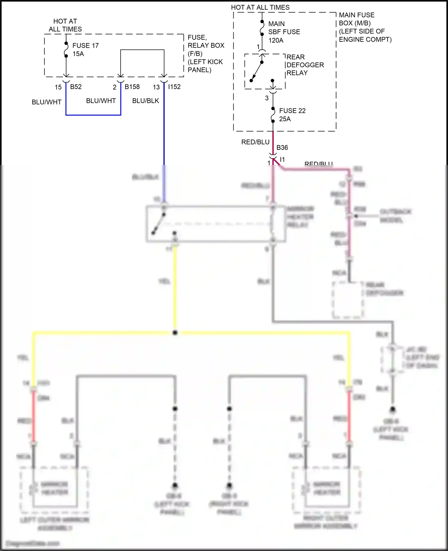 Wiring diagram gb-5 for Subaru Outback BR facelift (2012-2014) (24 of 47)