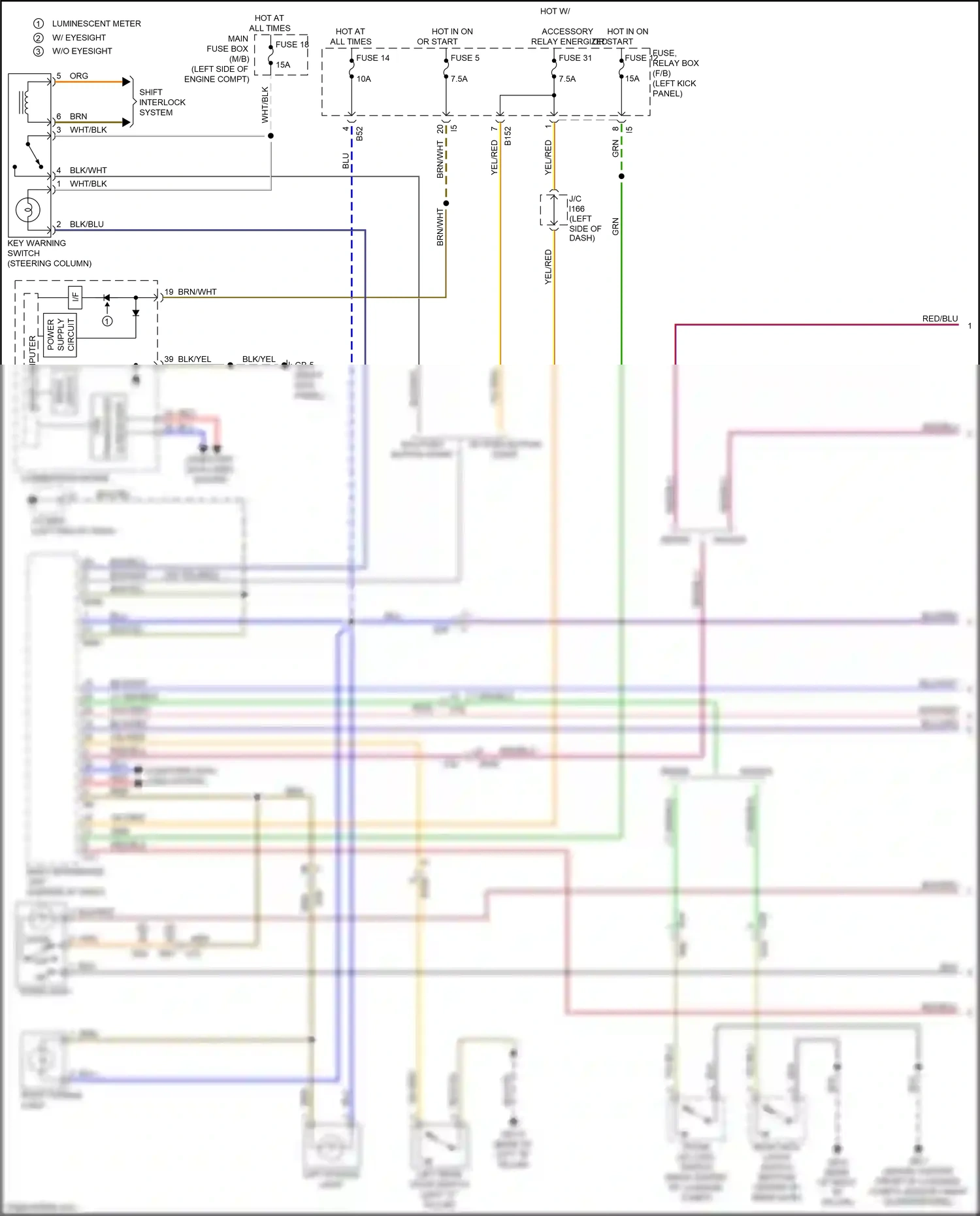 Wiring diagram gb-7 for Subaru Outback BR facelift (2012-2014) (1 of 15)