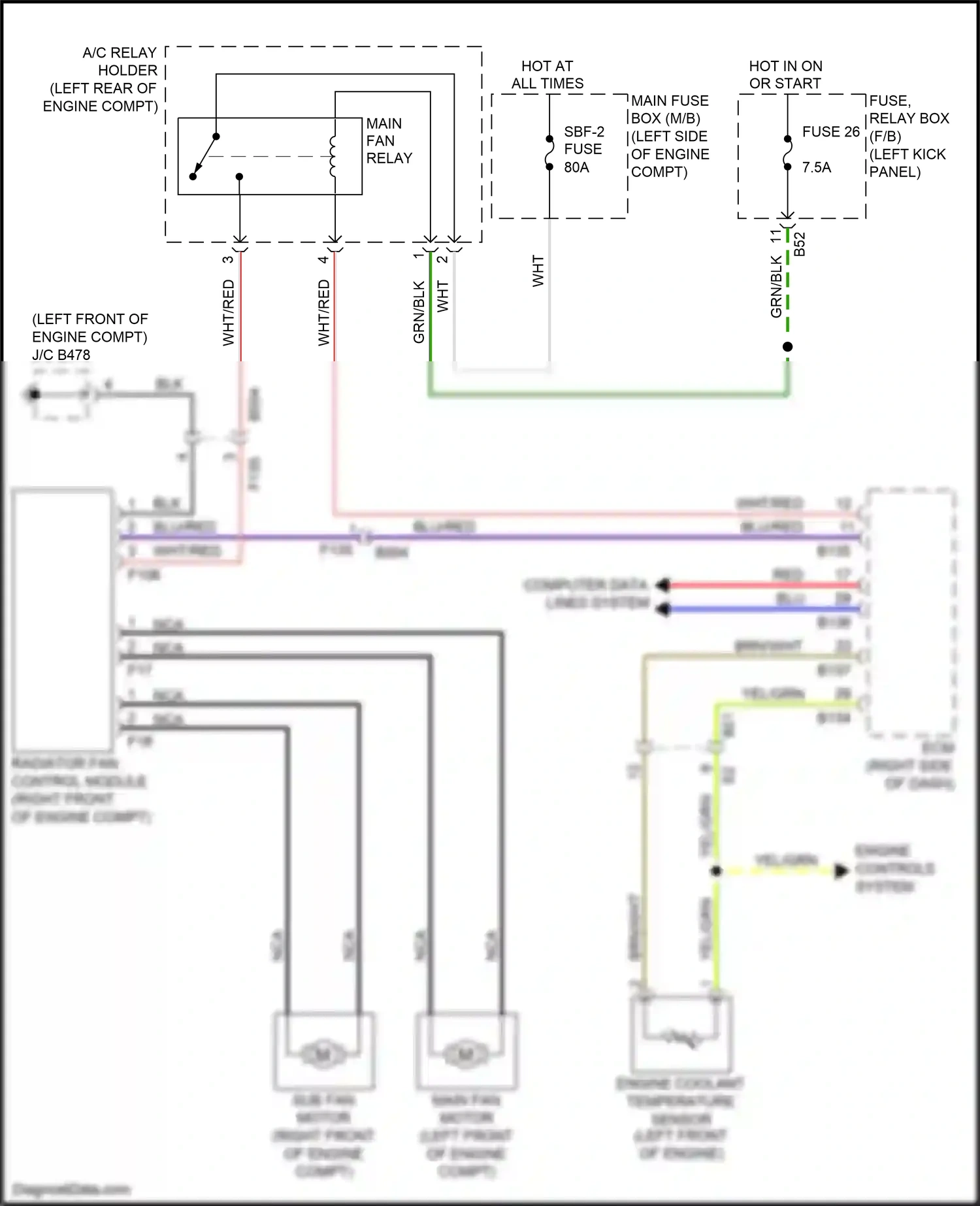 Wiring diagram grn/blk for Subaru Outback BR facelift (2012-2014) (25 of 43)