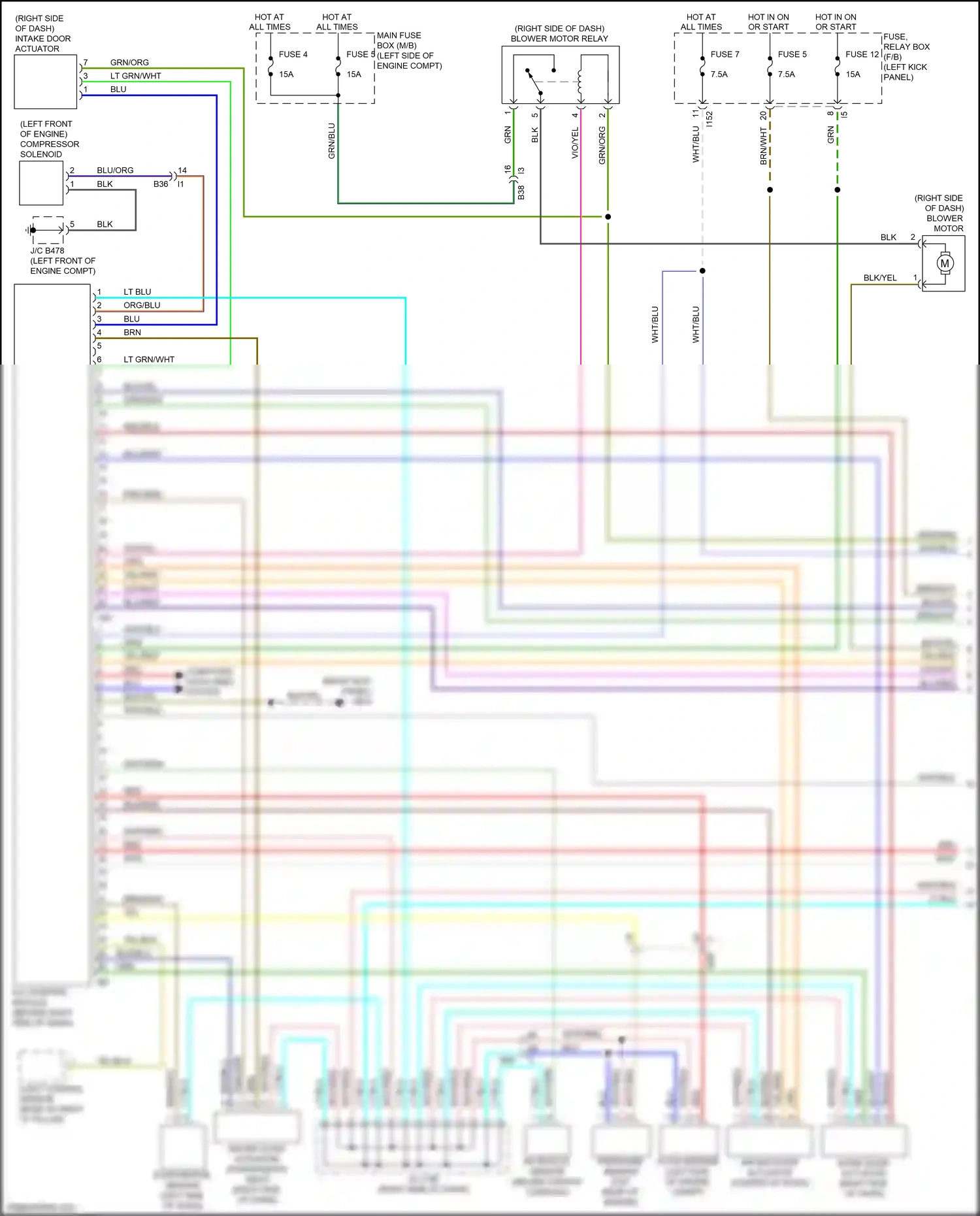 Wiring diagram grn/org for Subaru Outback BR facelift (2012-2014) (11 of 20)