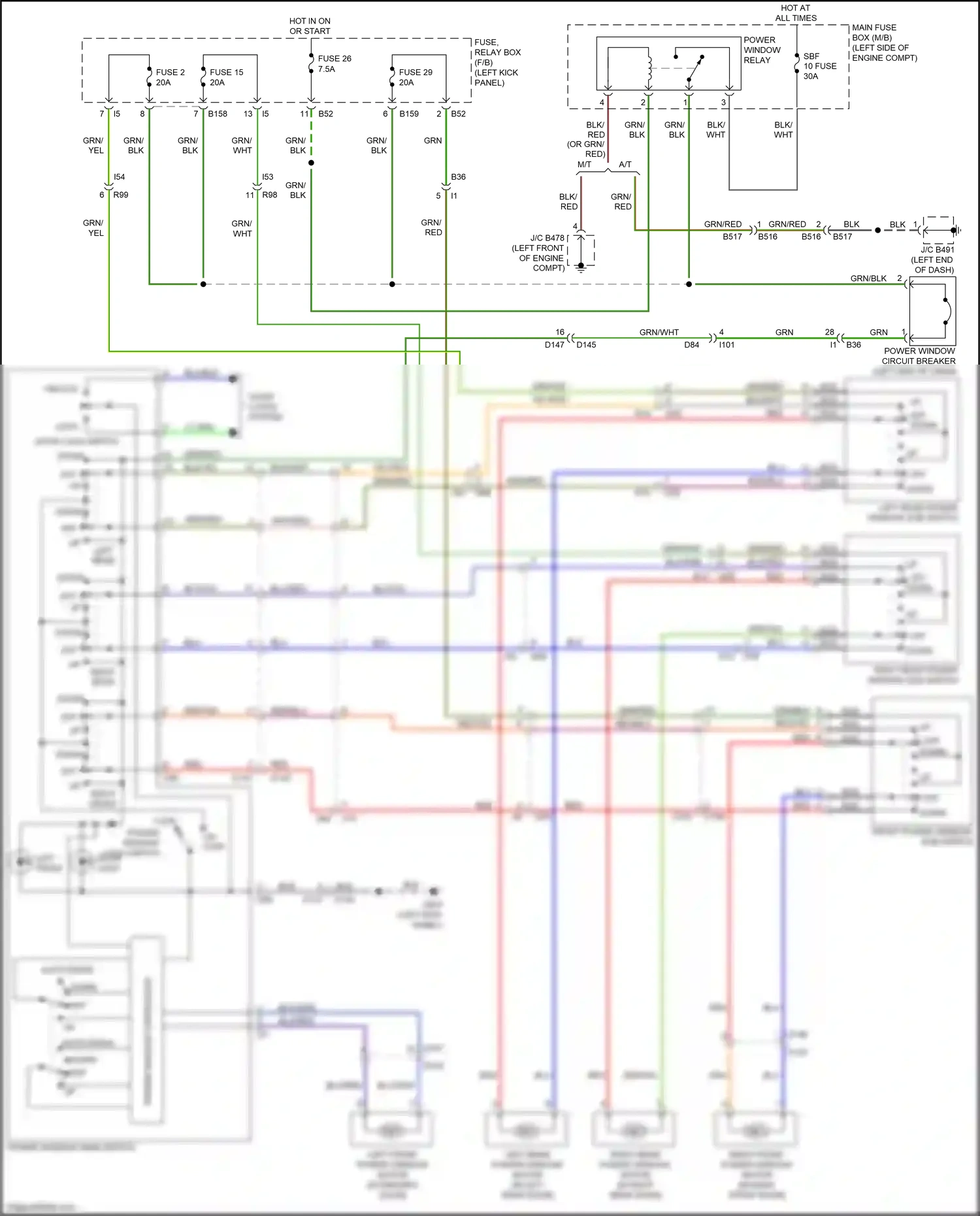 Wiring diagram grn/red for Subaru Outback BR facelift (2012-2014) (9 of 25)