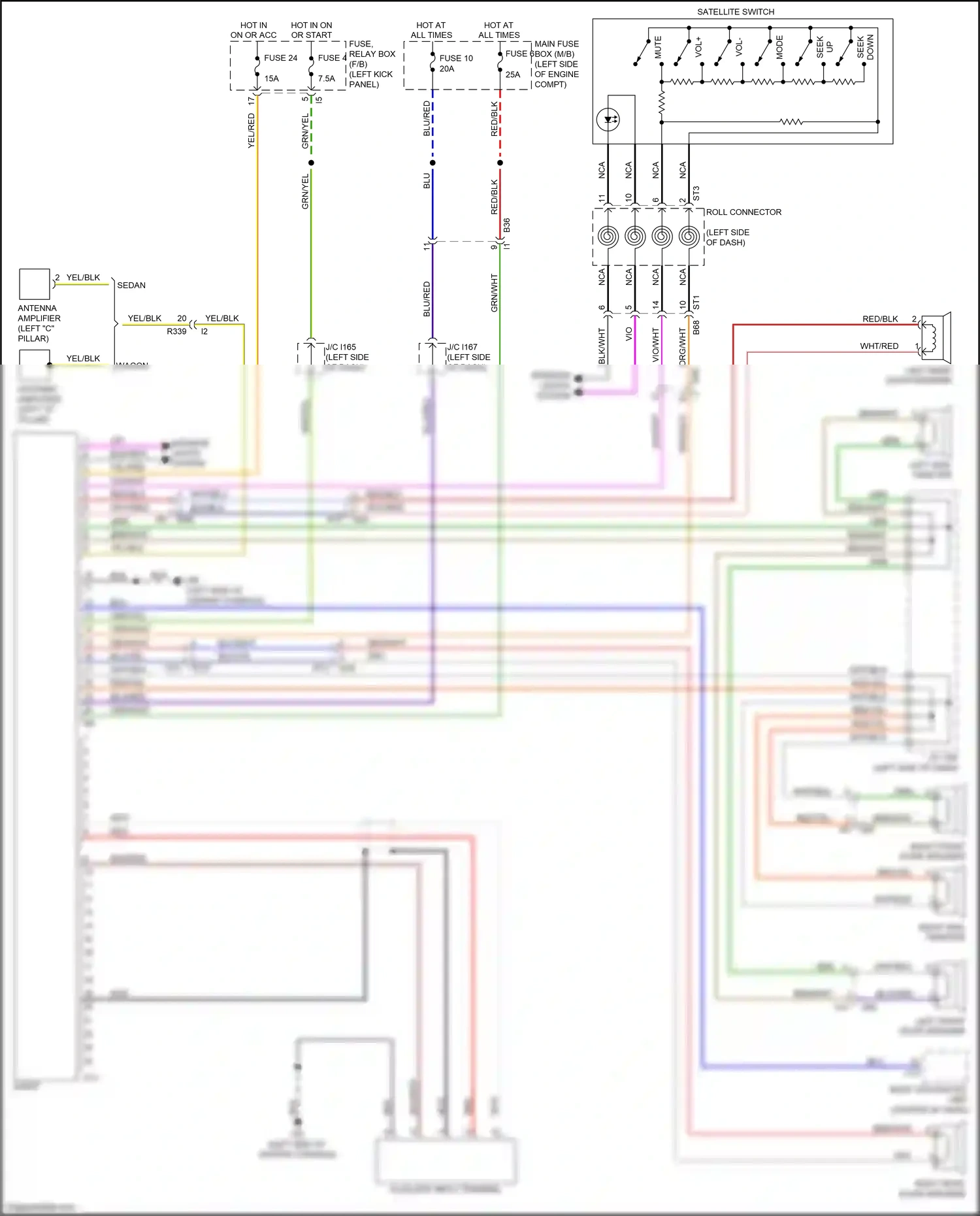 Wiring diagram grn/yel for Subaru Outback BR facelift (2012-2014) (10 of 67)