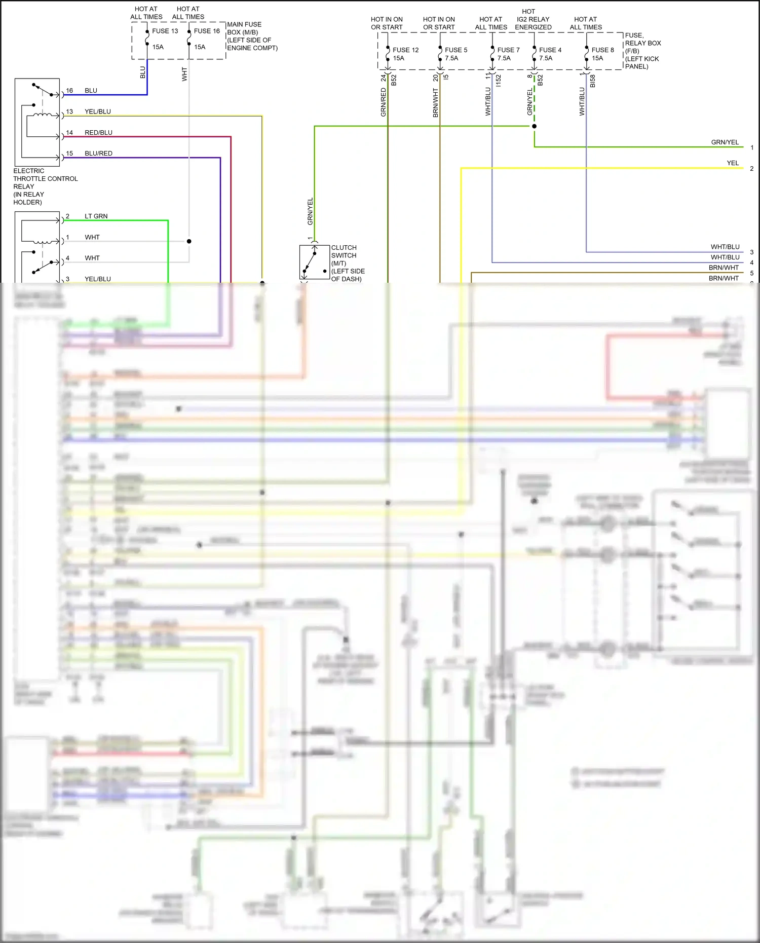 Wiring diagram hot w/ for Subaru Outback BR facelift (2012-2014) (1 of 3)