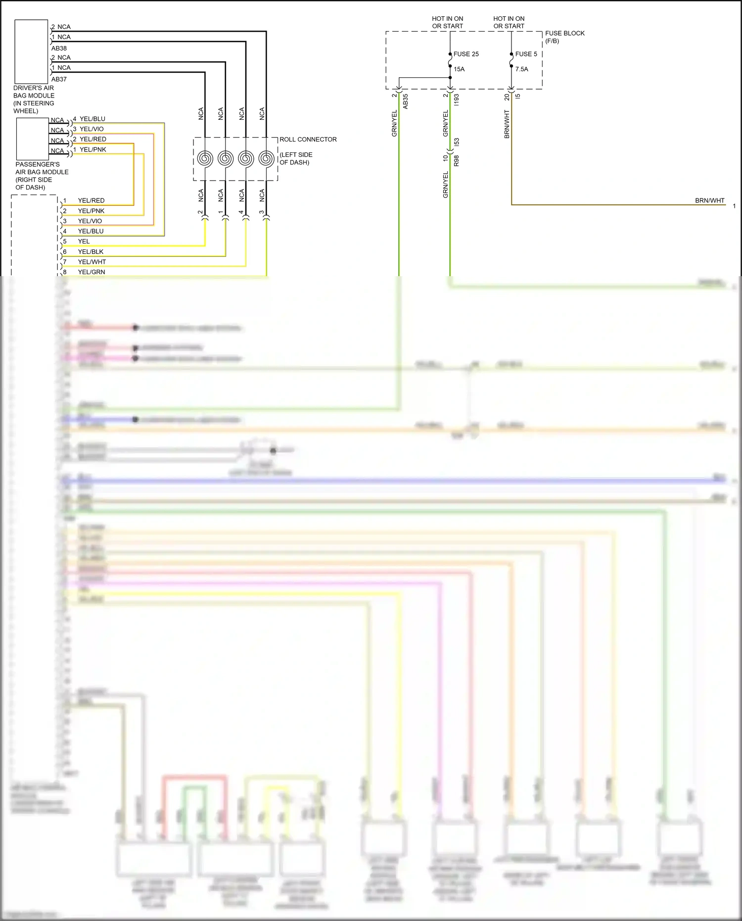 Wiring diagram left "c" pillar) for Subaru Outback BR facelift (2012-2014) (12 of 12)