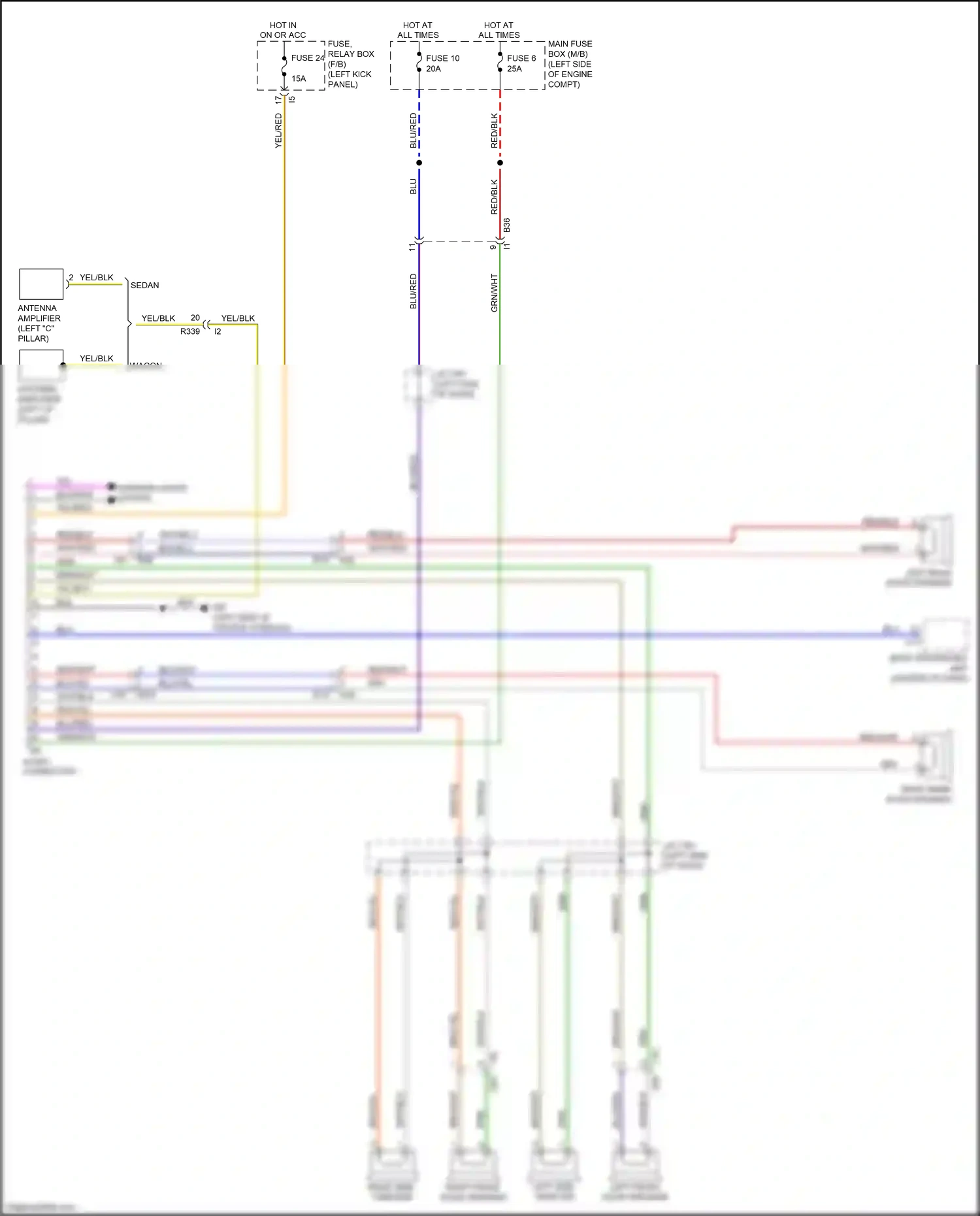 Subaru Outback BR facelift (2012-2014) (left kick panel) wiring diagram  (10 of 88)