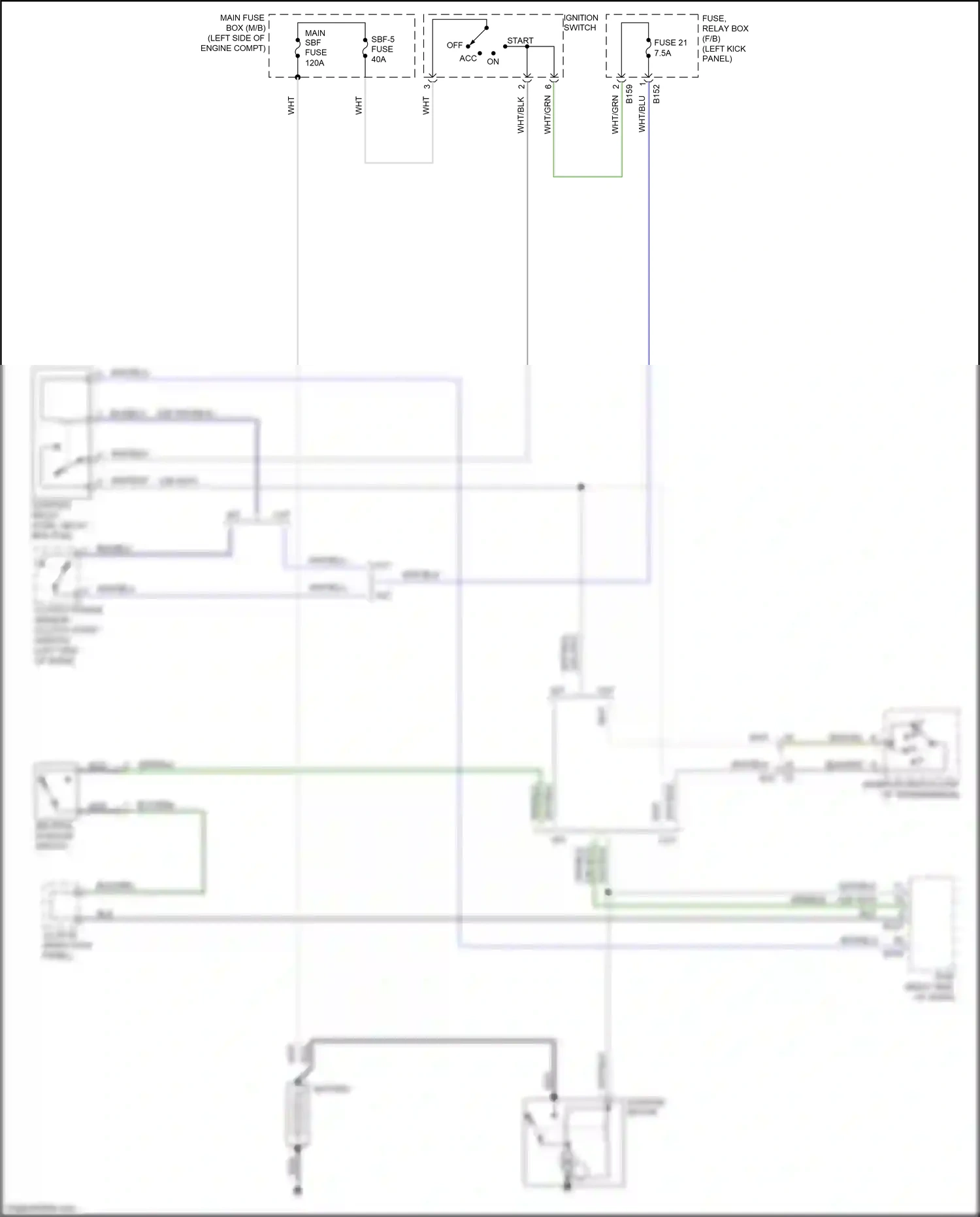Subaru Outback BR facelift (2012-2014) (left kick panel) wiring diagram  (75 of 88)