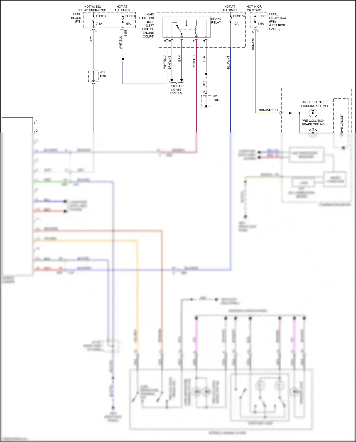 Subaru Outback BR facelift (2012-2014) (left kick panel) wiring diagram  (50 of 88)