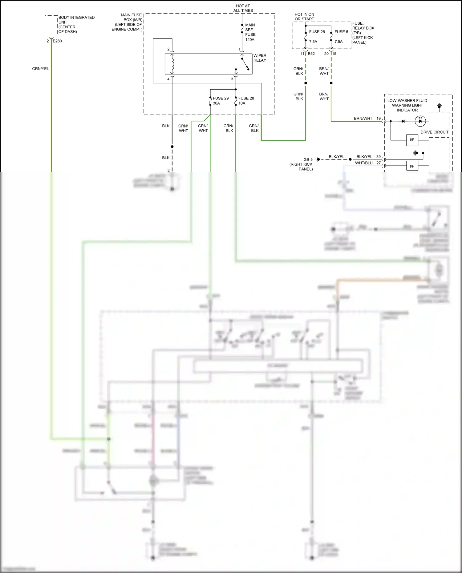 Subaru Outback BR facelift (2012-2014) (left kick panel) wiring diagram  (25 of 88)