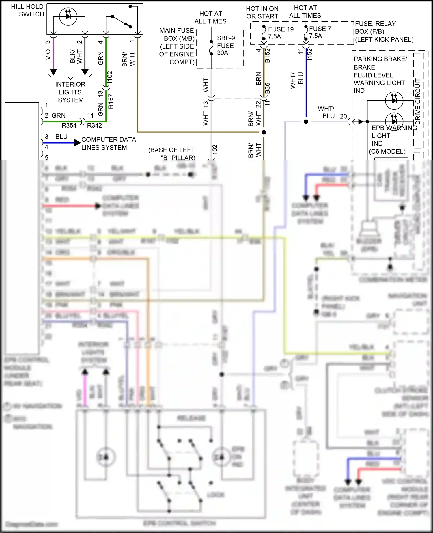 Subaru Outback BR facelift (2012-2014) (left kick panel) wiring diagram  (35 of 88)
