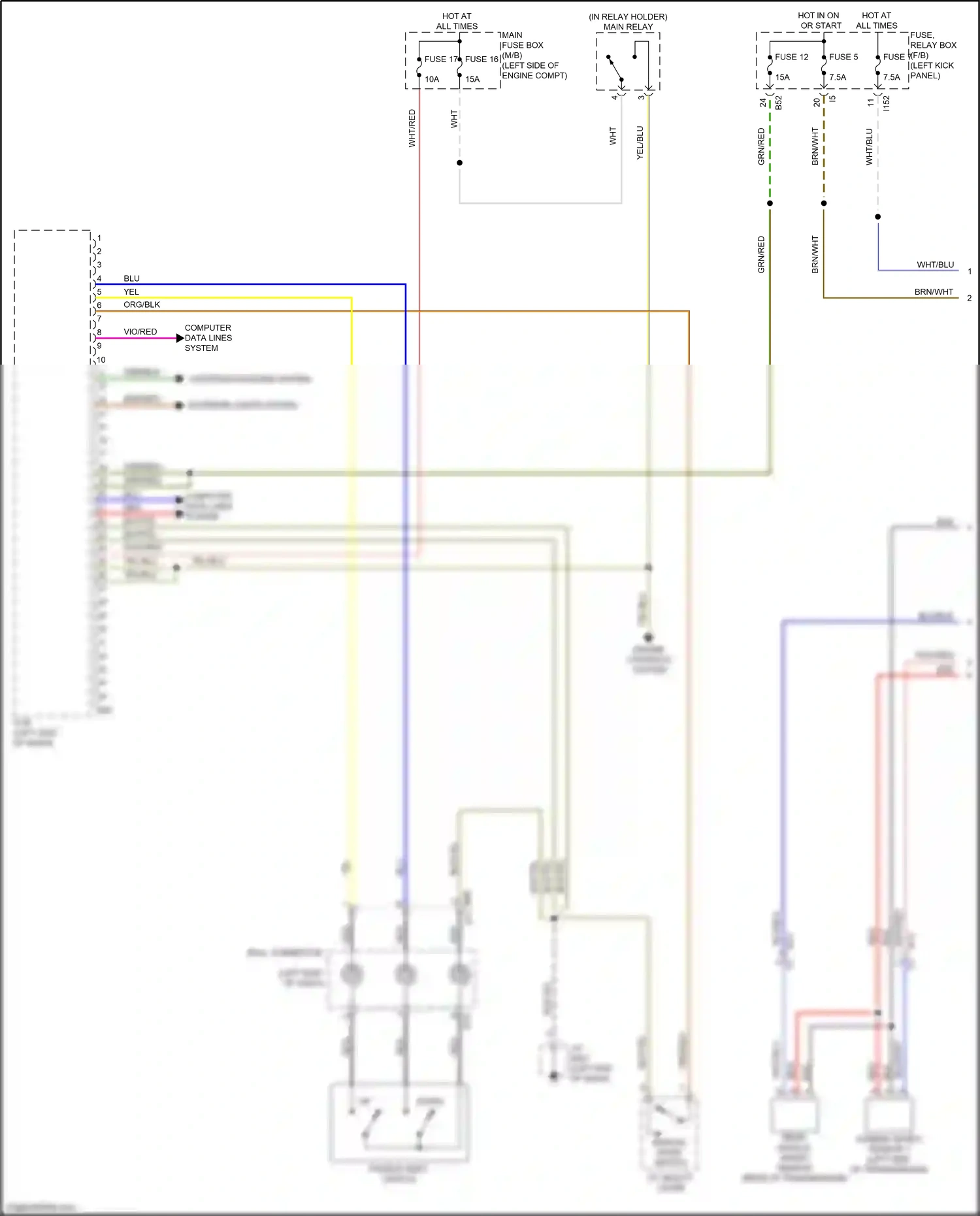 Subaru Outback BR facelift (2012-2014) (left kick panel) wiring diagram  (11 of 88)