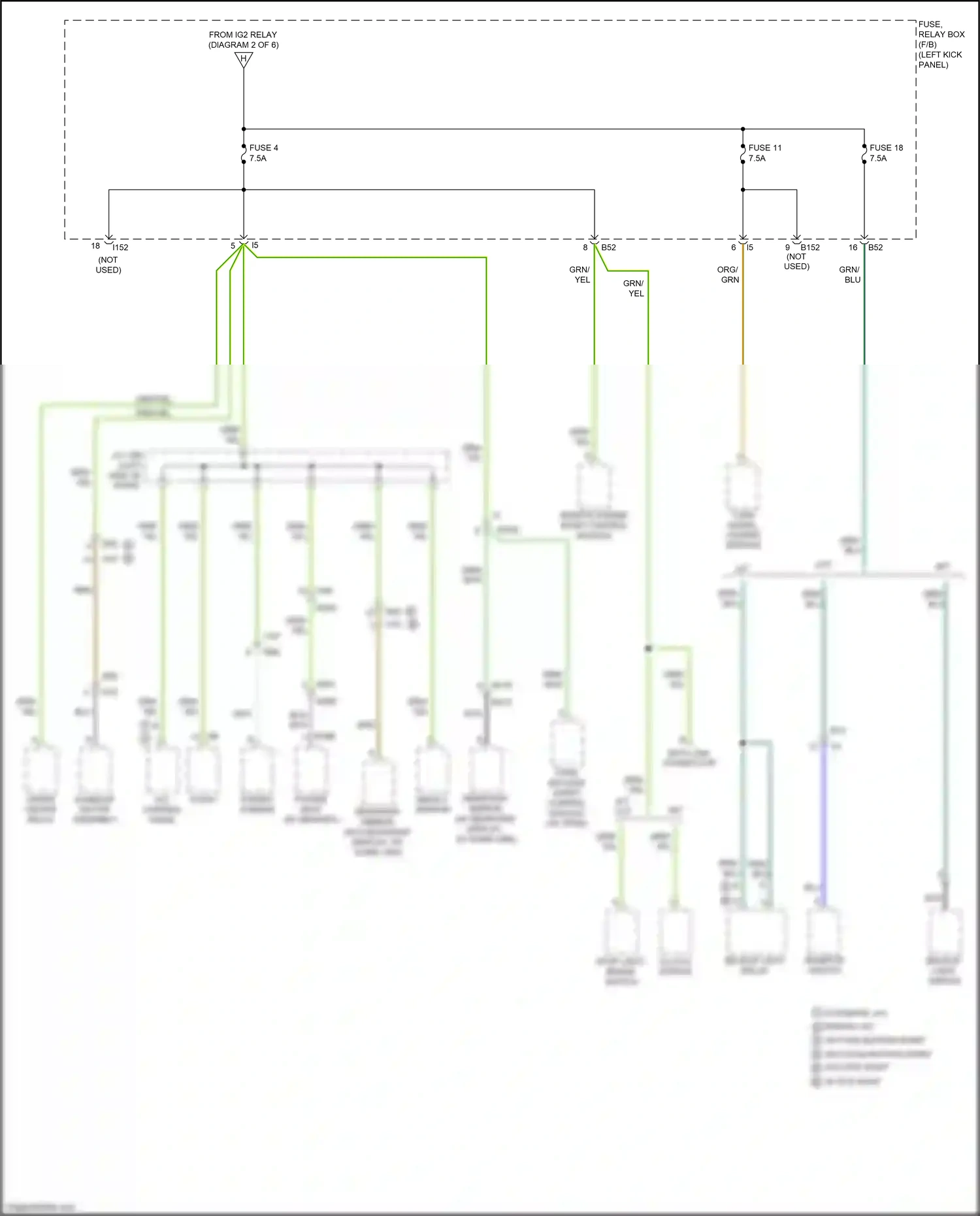 Subaru Outback BR facelift (2012-2014) (left kick panel) wiring diagram  (46 of 88)