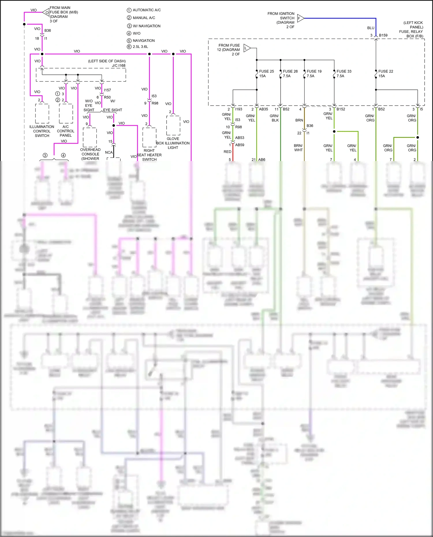 Subaru Outback BR facelift (2012-2014) (left kick panel) wiring diagram  (44 of 88)