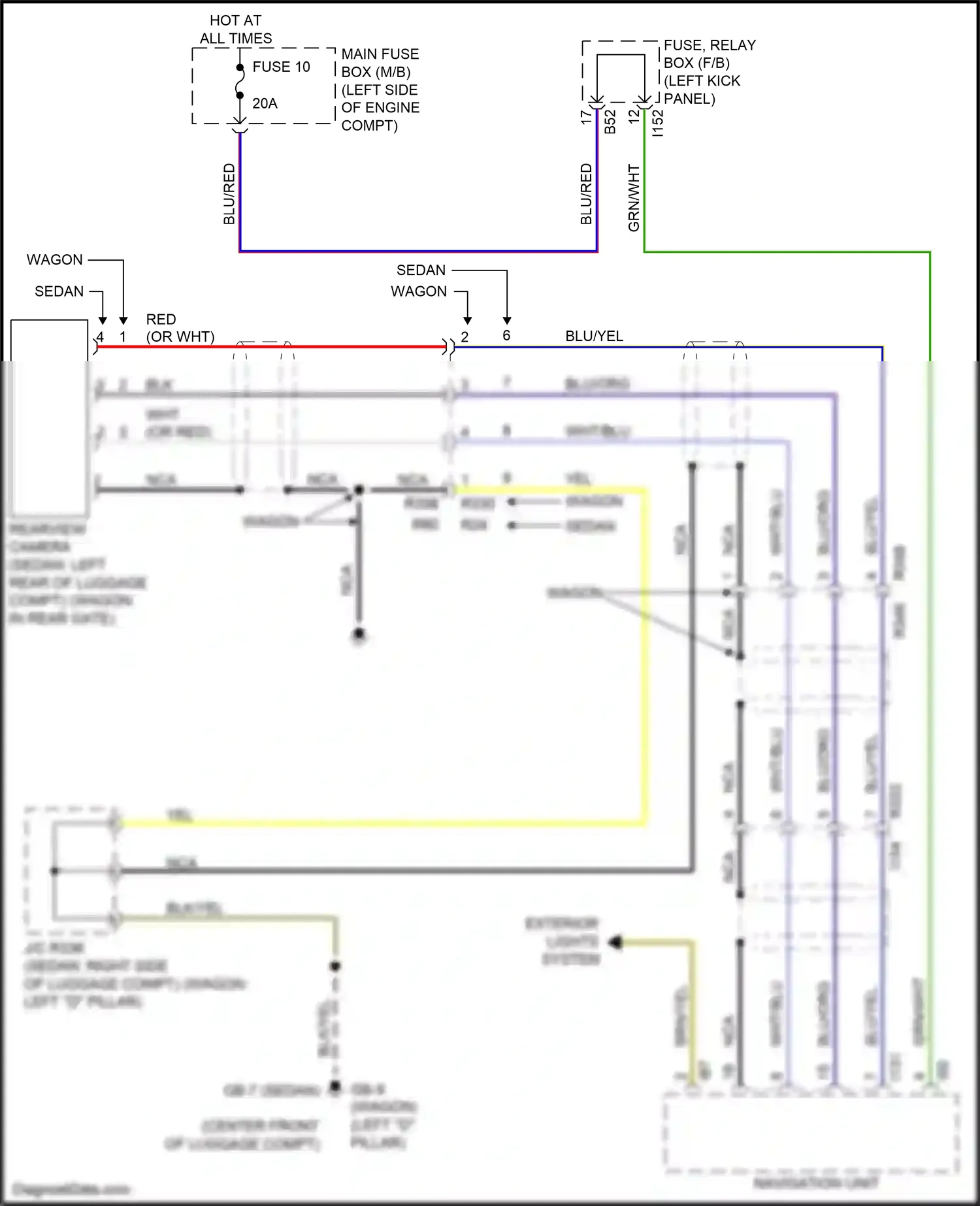 Wiring diagram navigation unit for Subaru Outback BR facelift (2012-2014) (10 of 13)