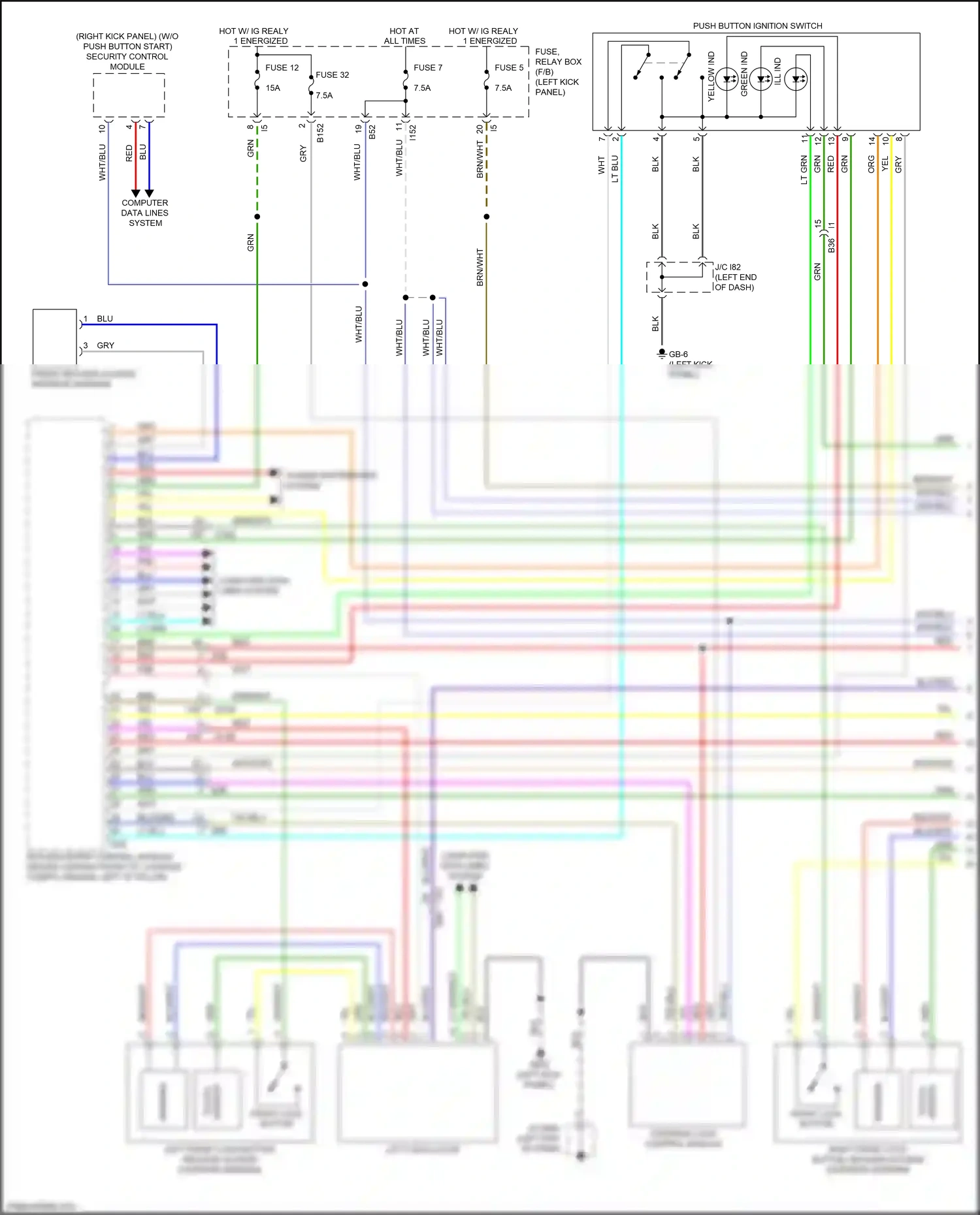 Wiring diagram red/wht for Subaru Outback BR facelift (2012-2014) (2 of 41)