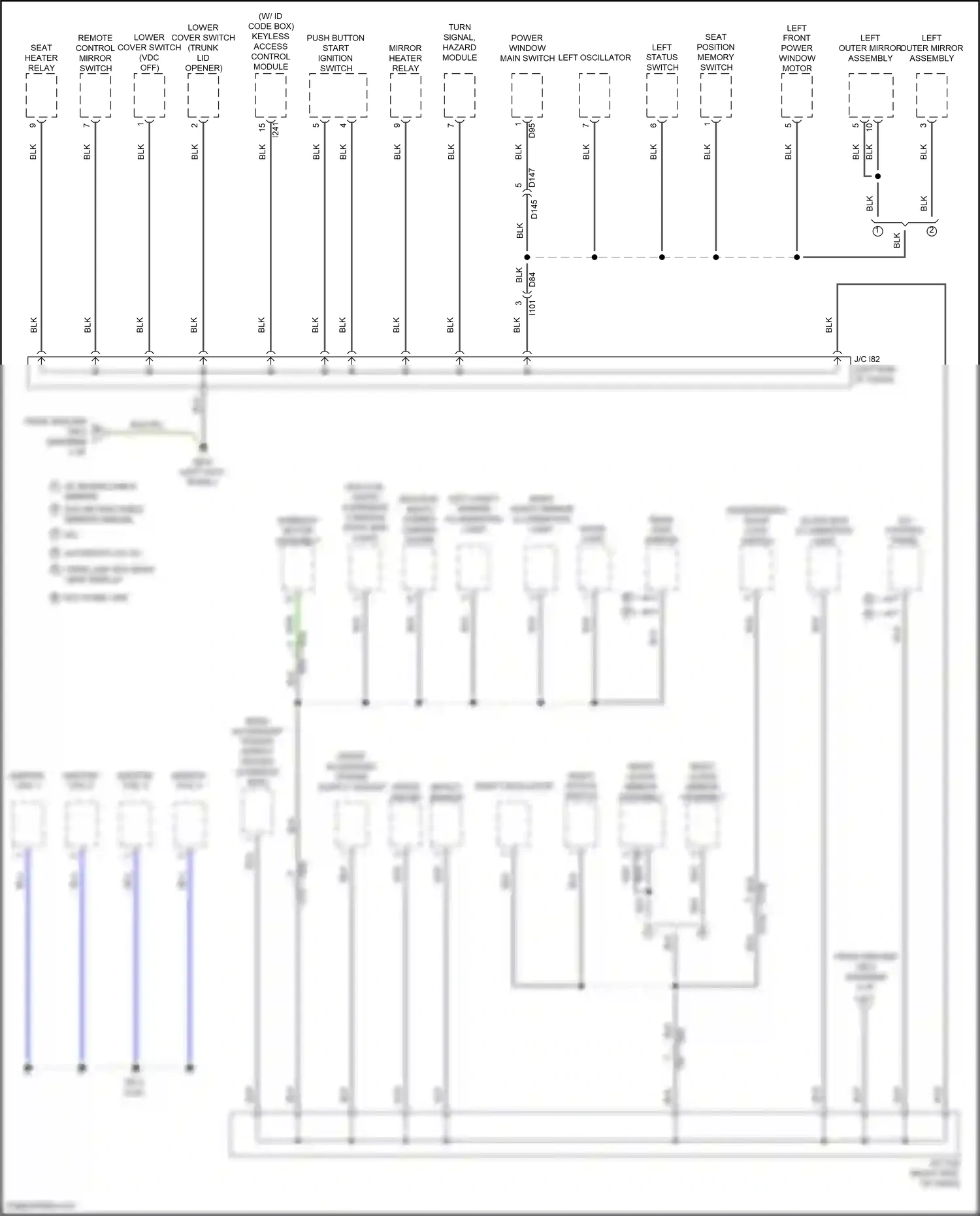 Wiring diagram room light for Subaru Outback BR facelift (2012-2014) (2 of 3)