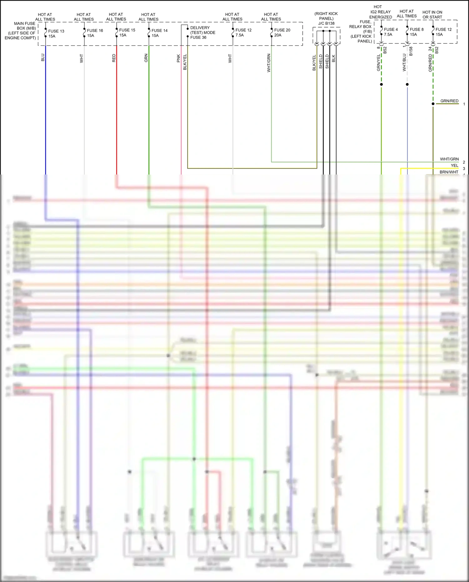Wiring diagram stop light for Subaru Outback BR facelift (2012-2014) (1 of 1)