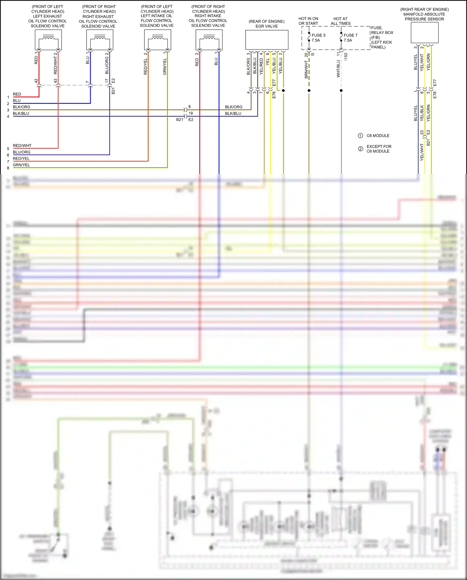 Wiring diagram temperature warning light ind for Subaru Outback BR facelift (2012-2014) (2 of 2)