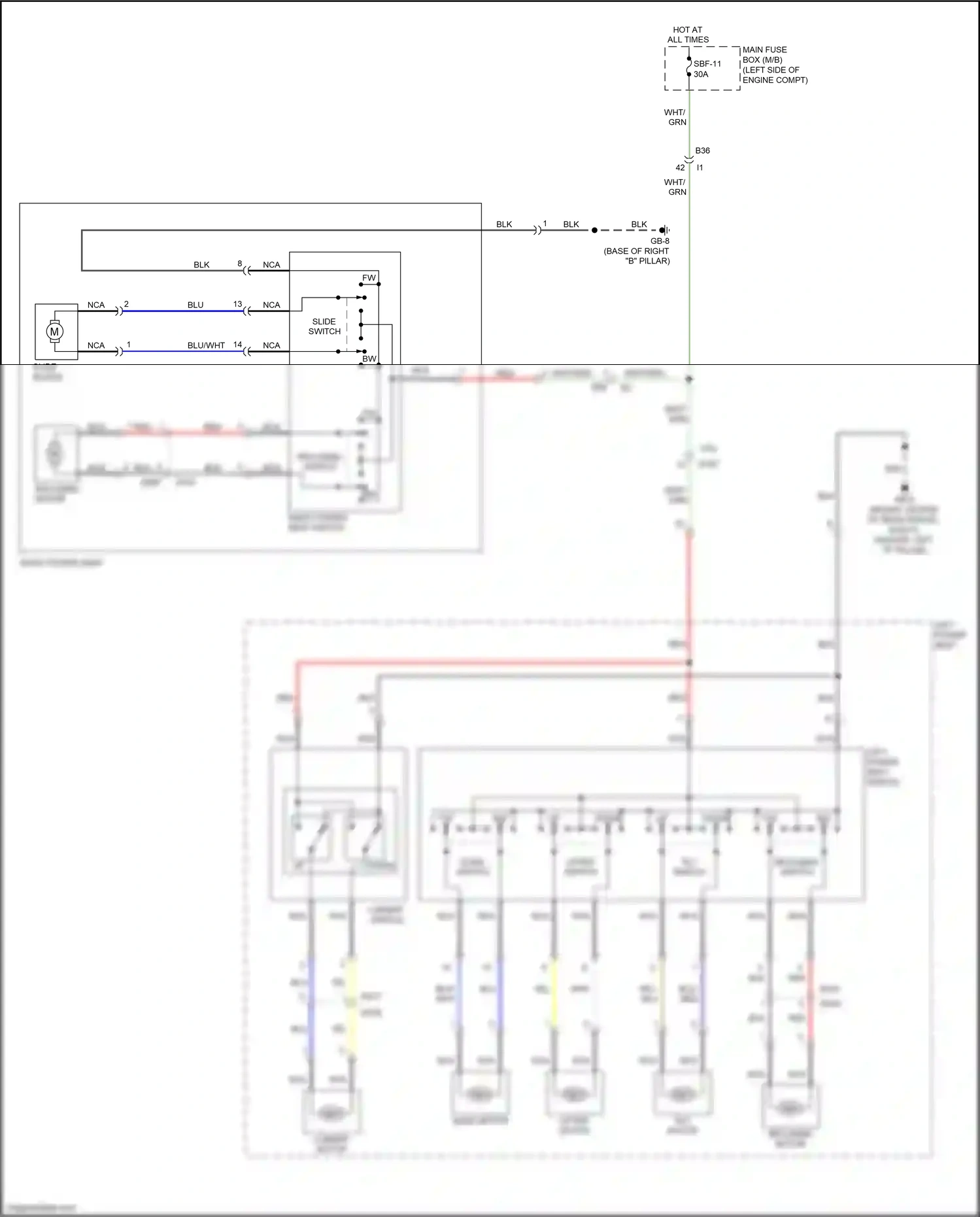 Wiring diagram up down for Subaru Outback BR facelift (2012-2014) (1 of 1)