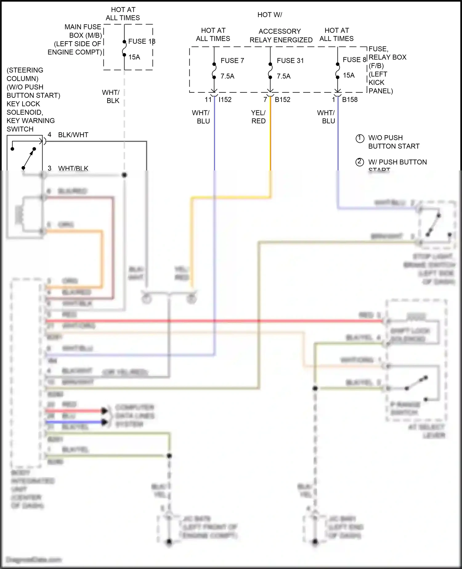 Subaru Outback BR facelift (2012-2014) (w/ push button start) wiring diagram  (9 of 19)