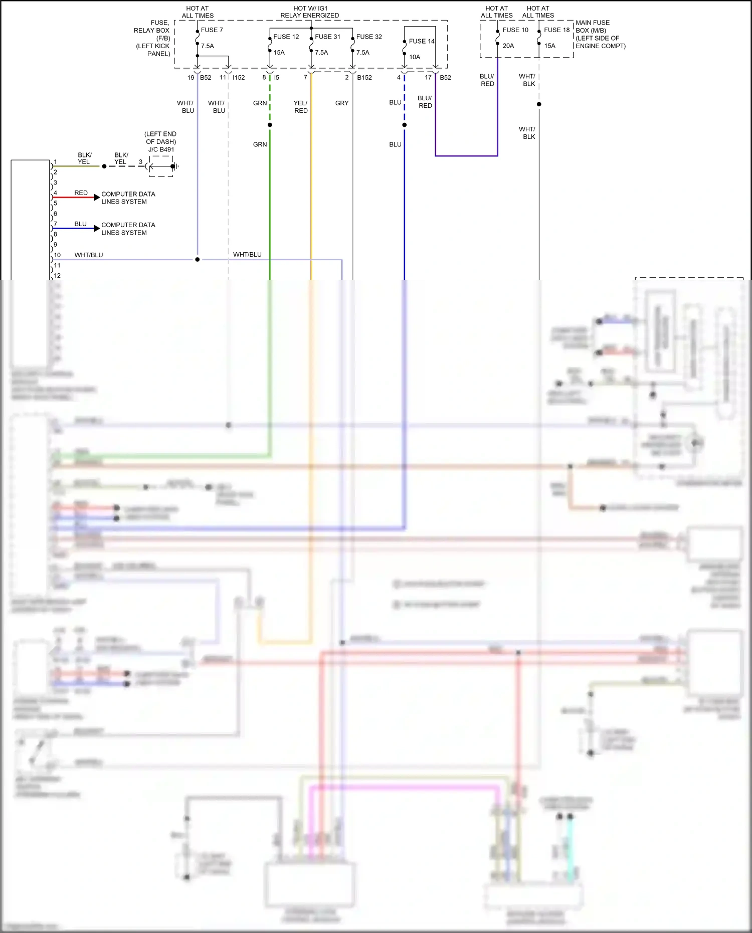 Wiring diagram yel for Subaru Outback BR facelift (2012-2014) (7 of 100)