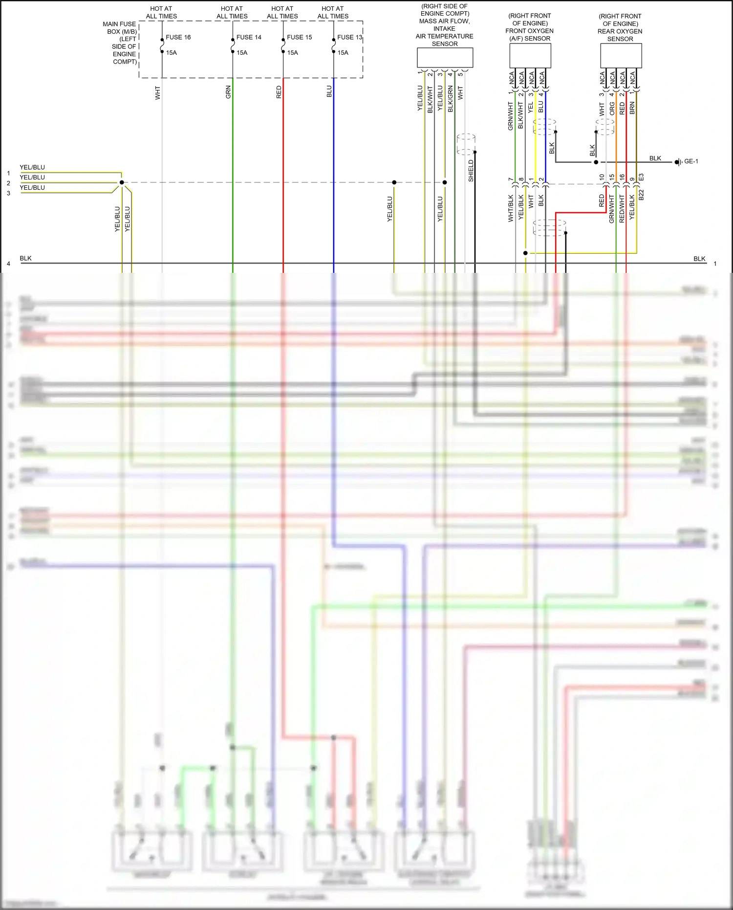Wiring diagram yel for Subaru Outback BR facelift (2012-2014) (60 of 100)