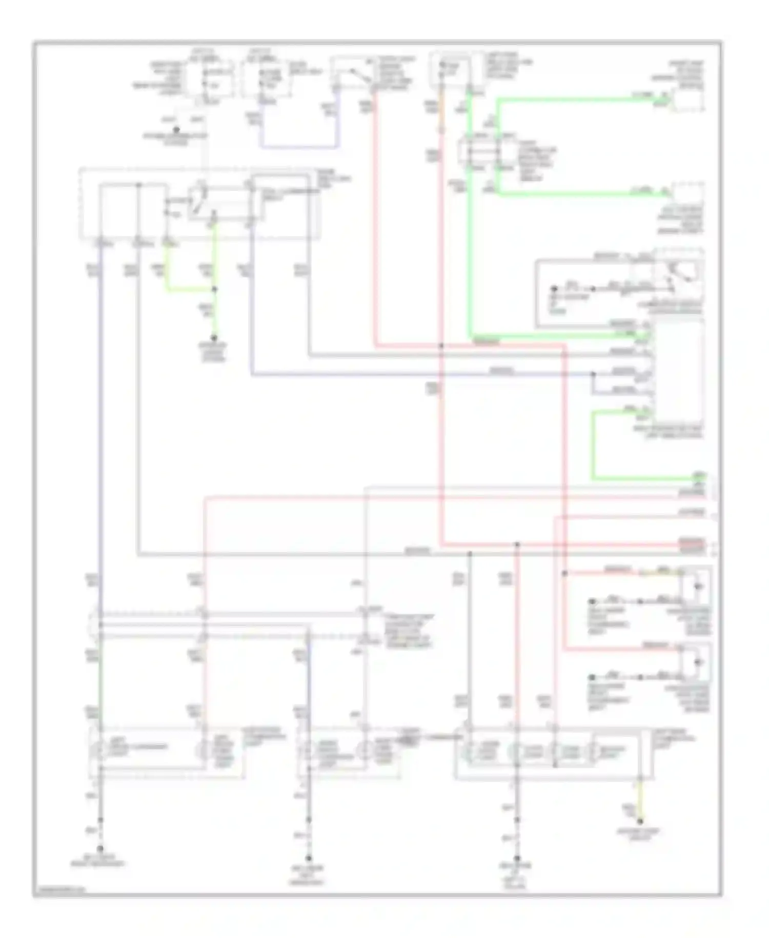 Outback Subaru BR (2009-2012): Exterior lamps circuit, sedan (1 of 2)