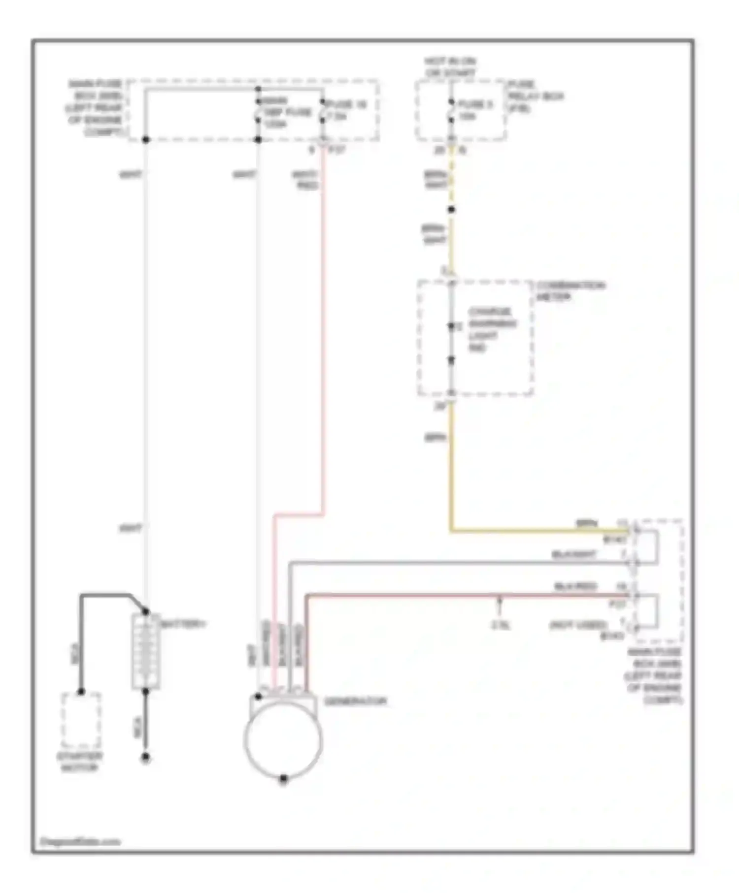 Outback Subaru BR (2009-2012): Charging circuit
