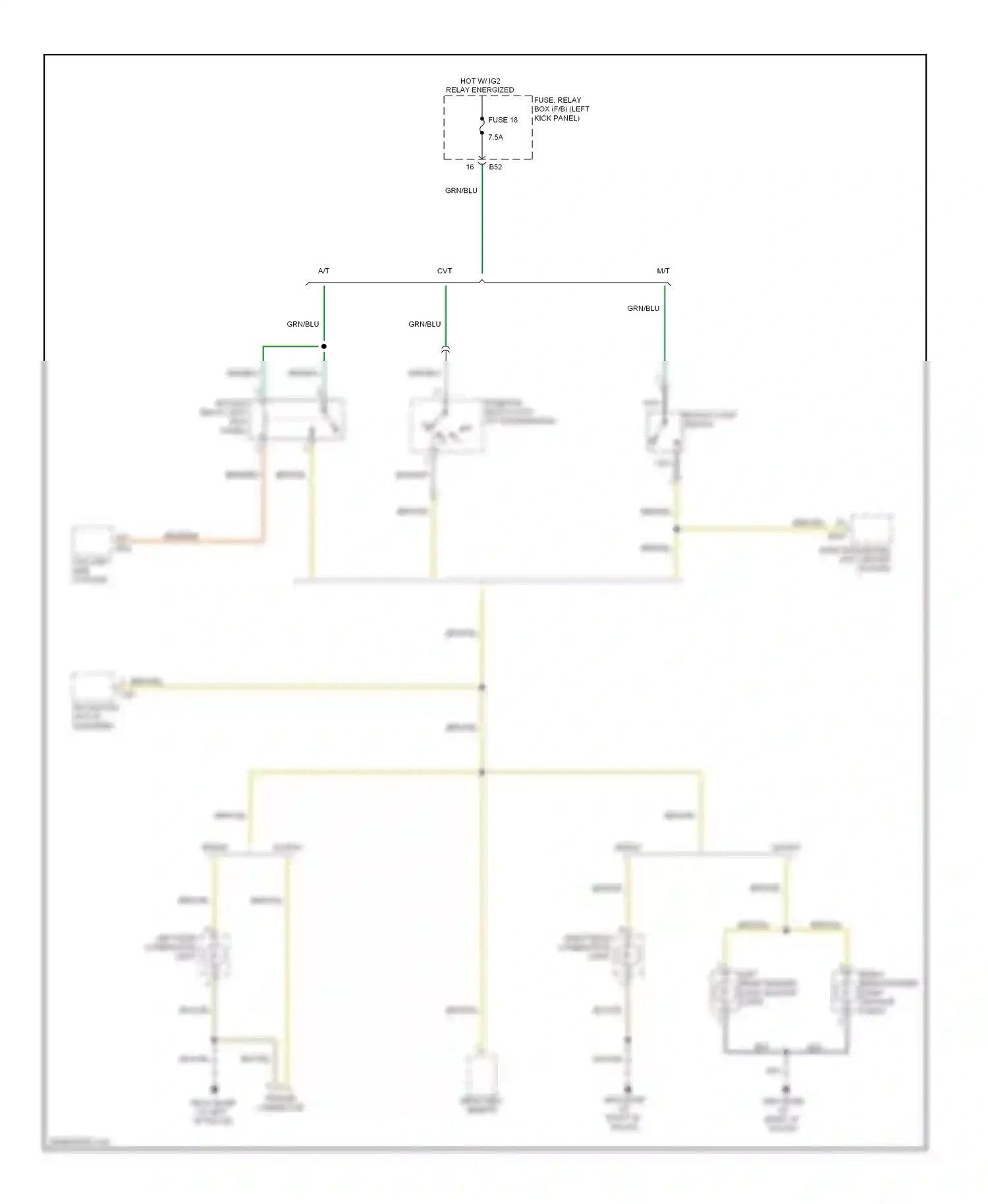 Wiring diagram backup light switch for Subaru Outback BR (2009-2012) (2 of 2)