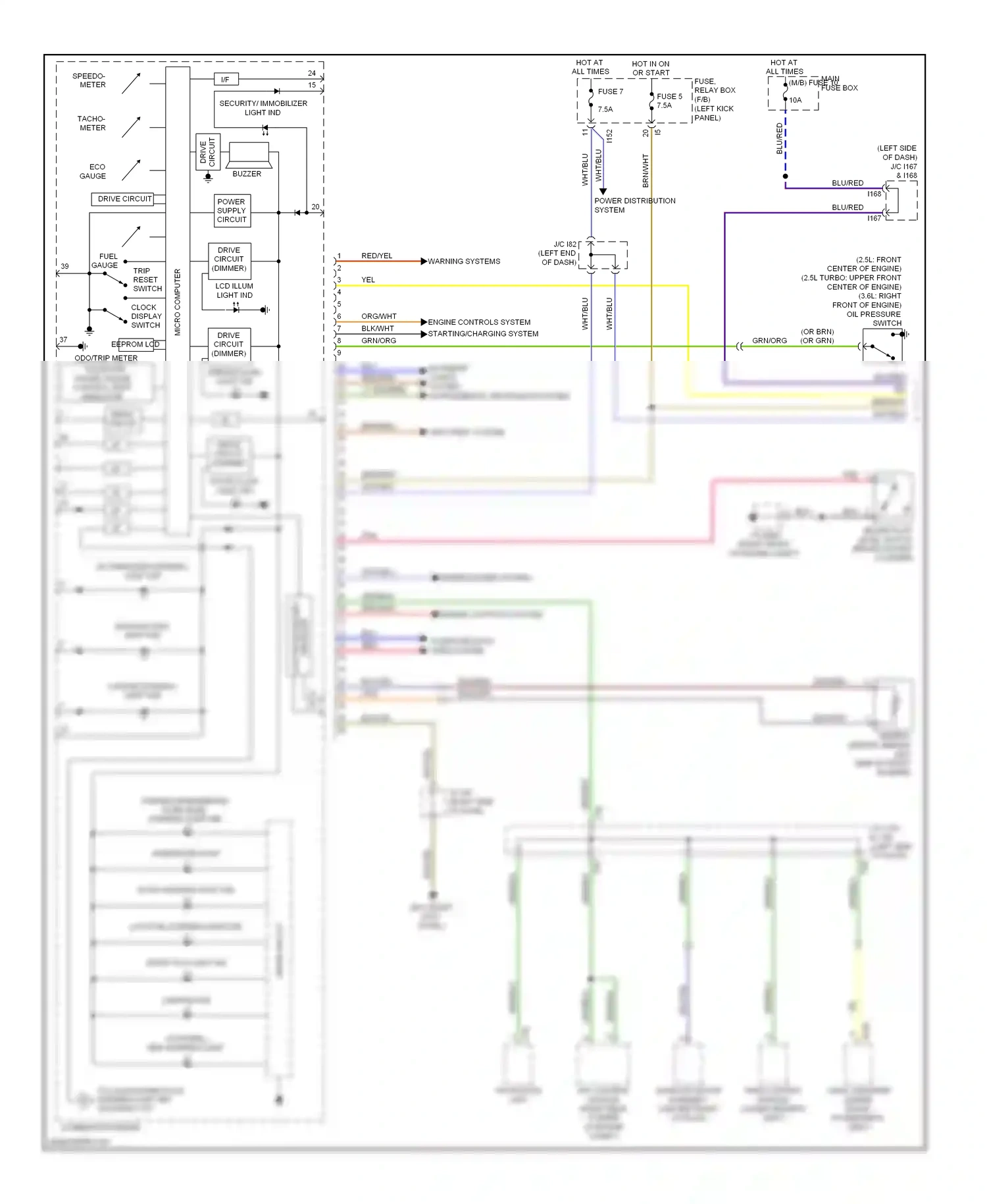 Subaru Outback BR (2009-2012) buzzer wiring diagram  (2 of 4)