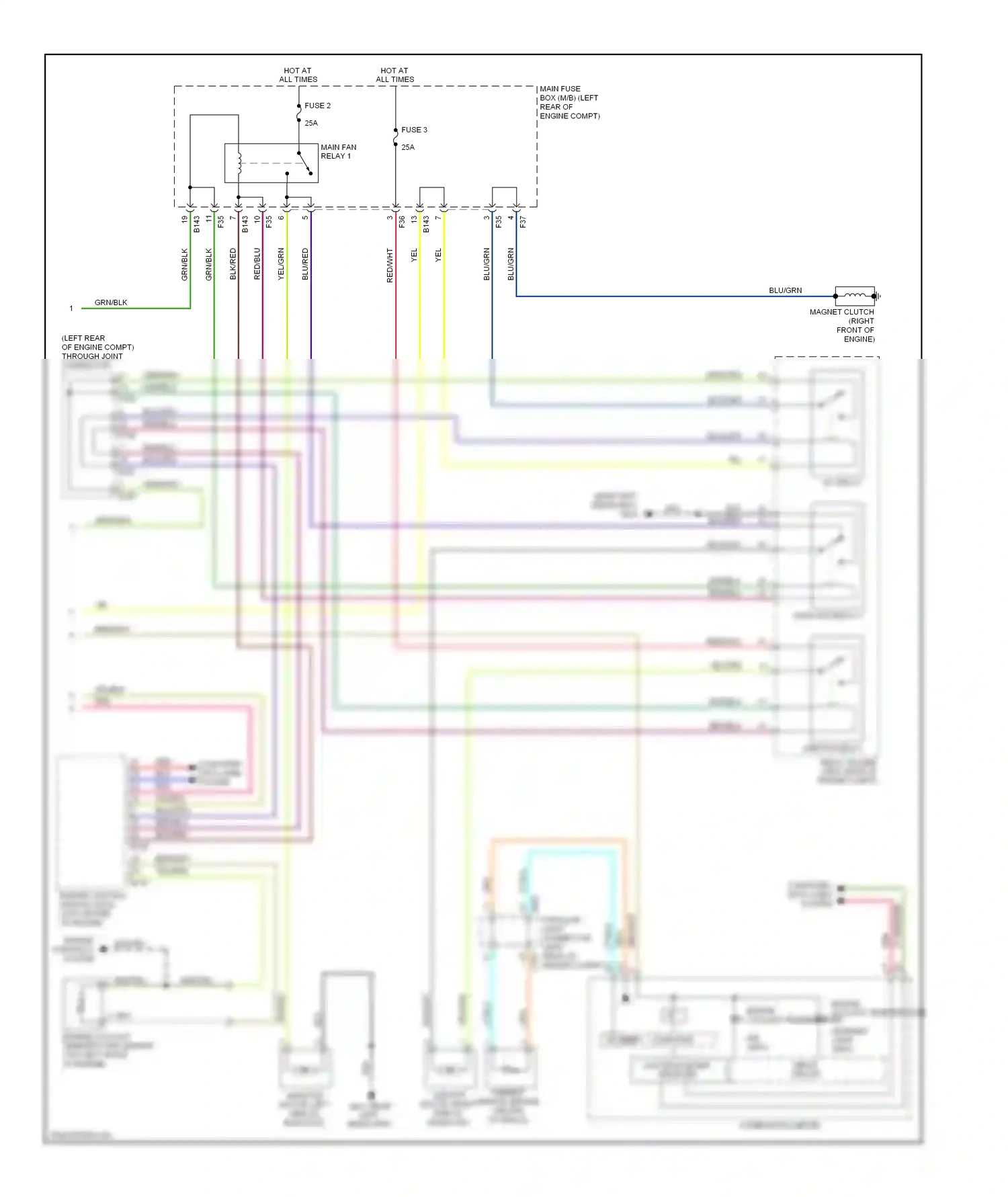 Subaru Outback BR (2009-2012) engine coolant temperature sensor (top left front of engine) wiring diagram  (1 of 1)
