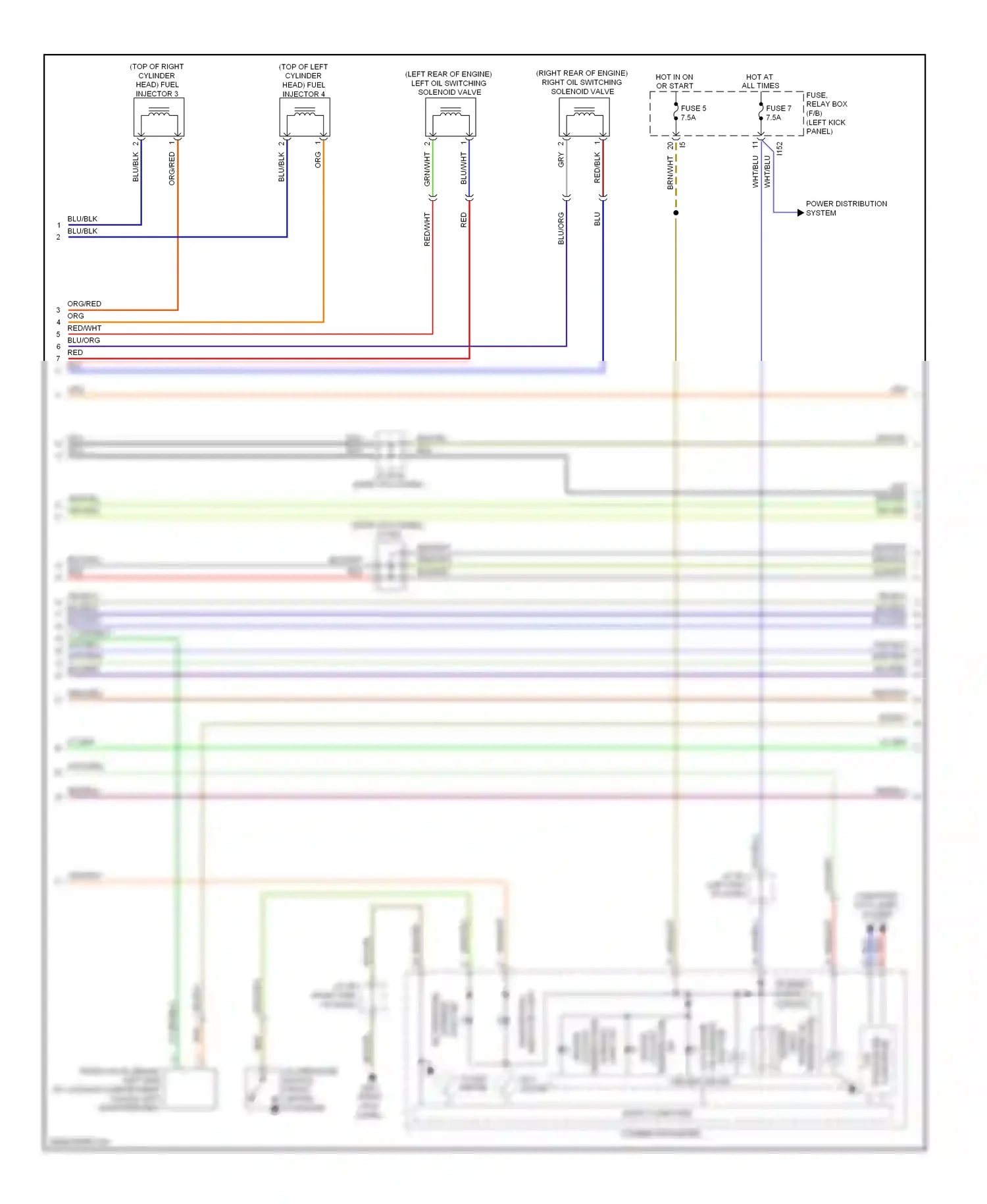 Subaru Outback BR (2009-2012) (f/b) (left kick panel) wiring diagram  (1 of 1)