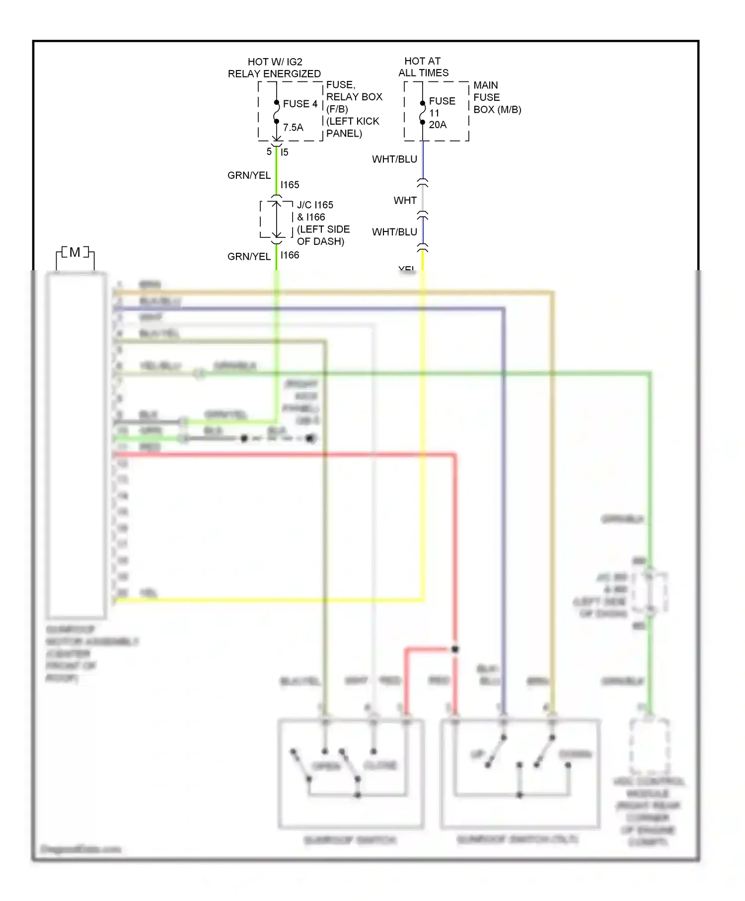 Wiring diagram grn/blk for Subaru Outback BR (2009-2012) (26 of 47)