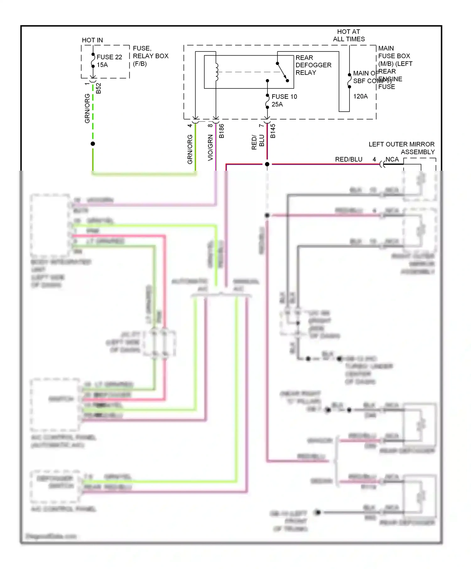 Wiring diagram grn/yel for Subaru Outback BR (2009-2012) (10 of 53)