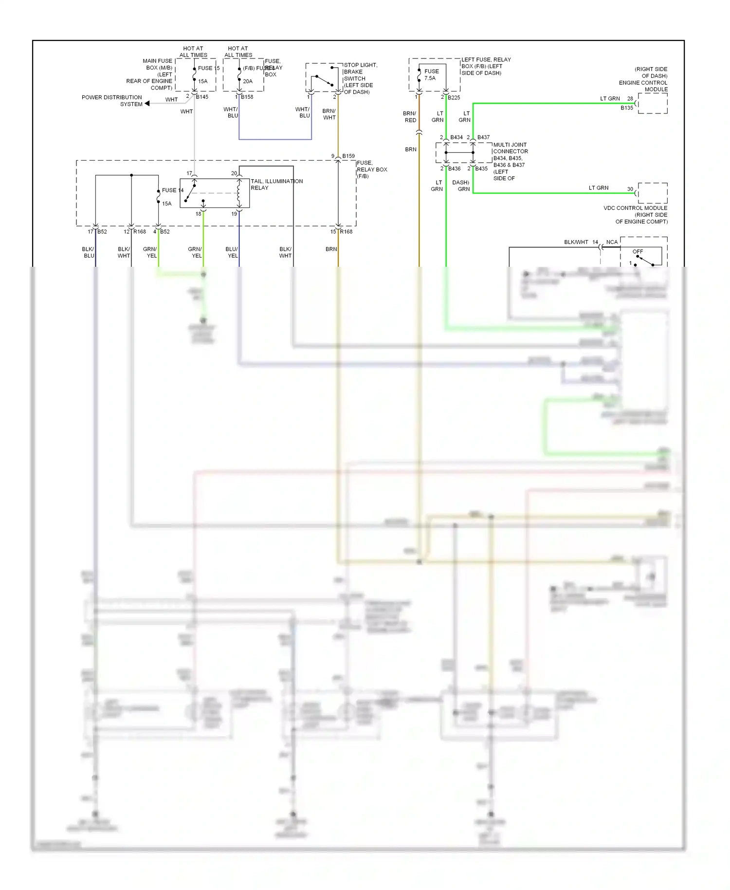 Wiring diagram high mounted stop light for Subaru Outback BR (2009-2012) (2 of 4)