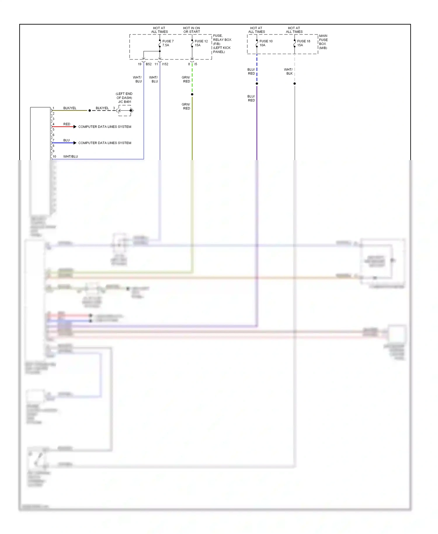 Subaru Outback BR (2009-2012) key warning switch (steering column) wiring diagram  (4 of 5)