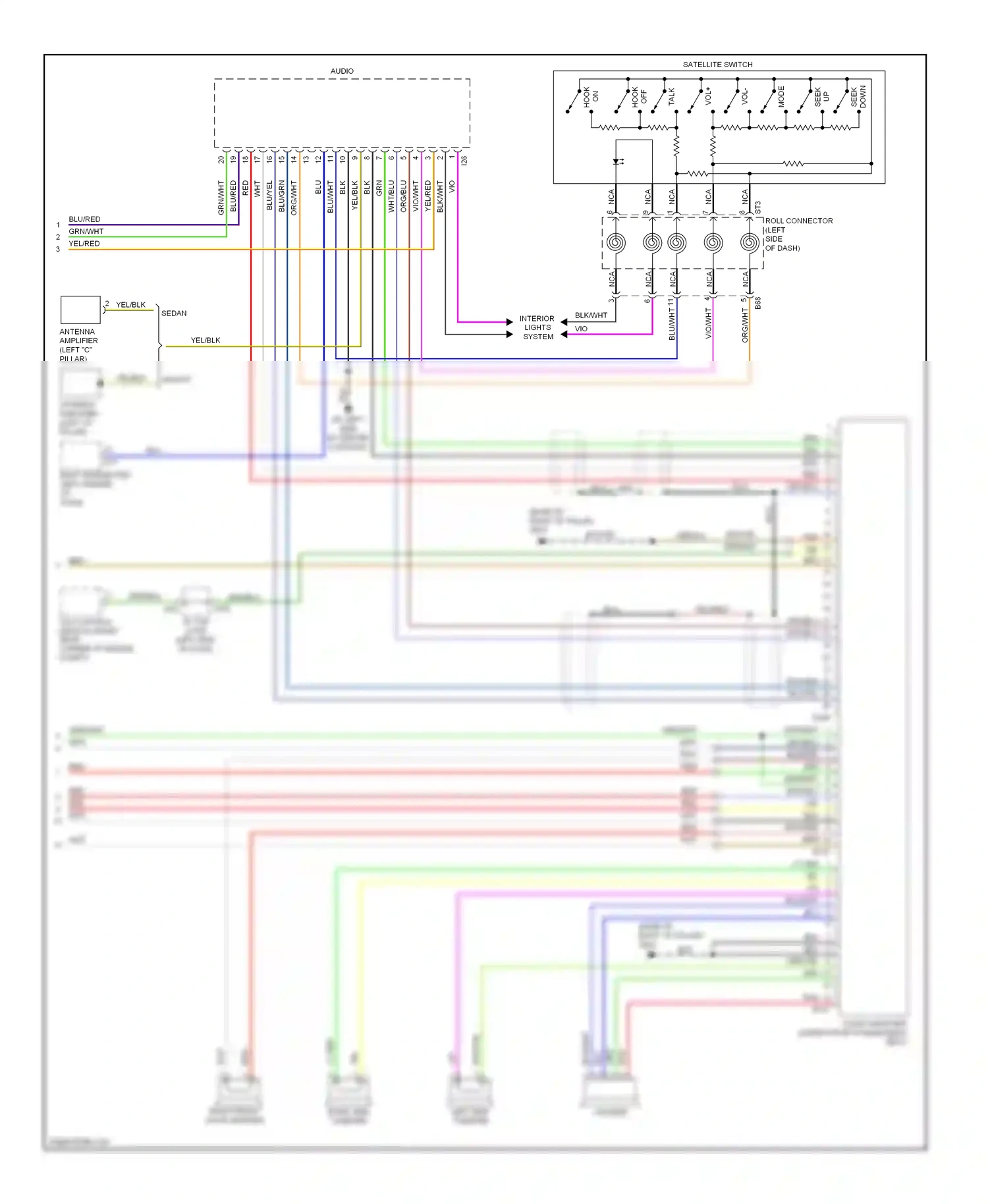 Wiring diagram left side tweeter for Subaru Outback BR (2009-2012) (2 of 2)