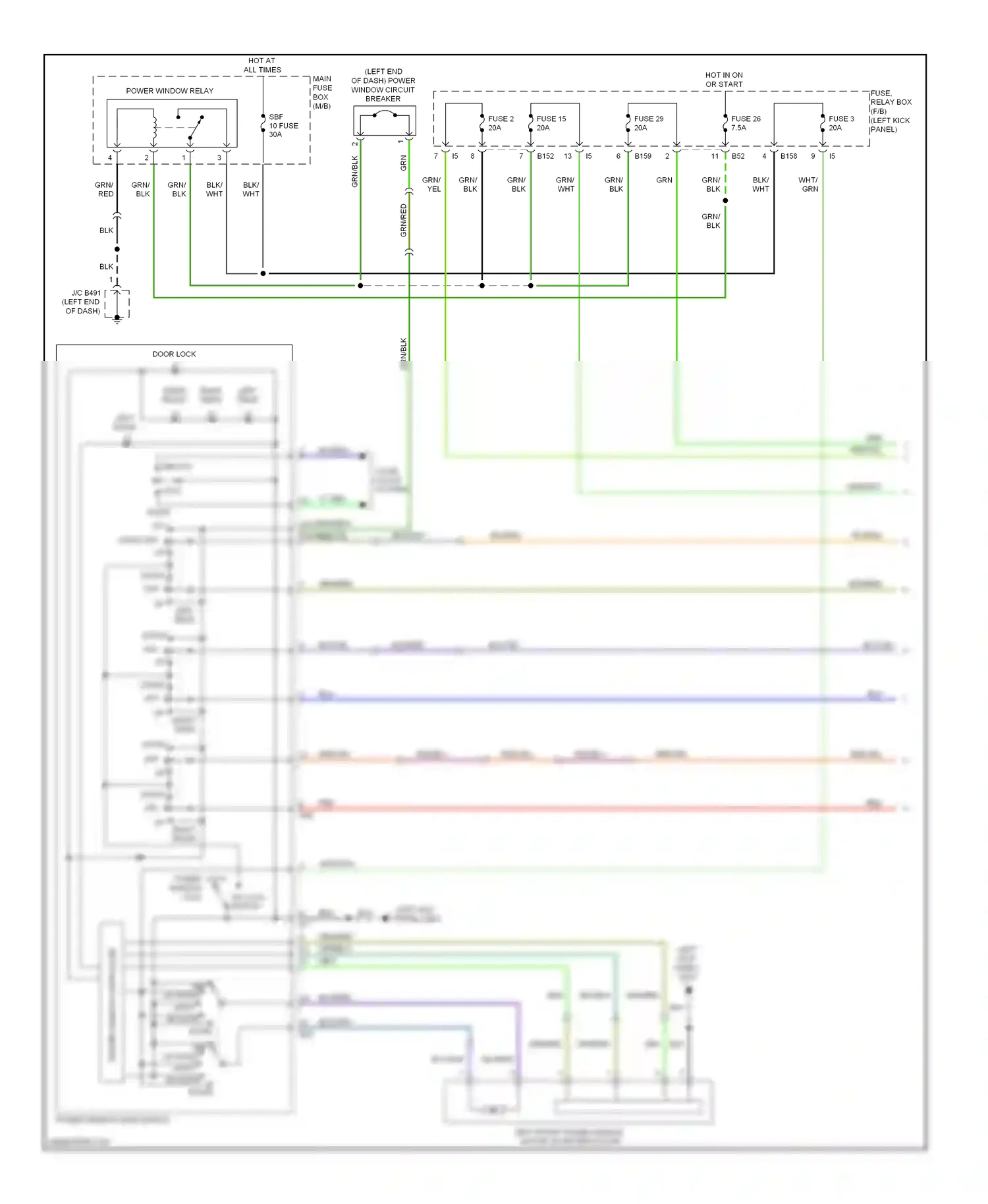 Subaru Outback BR (2009-2012) lock wiring diagram  (2 of 4)