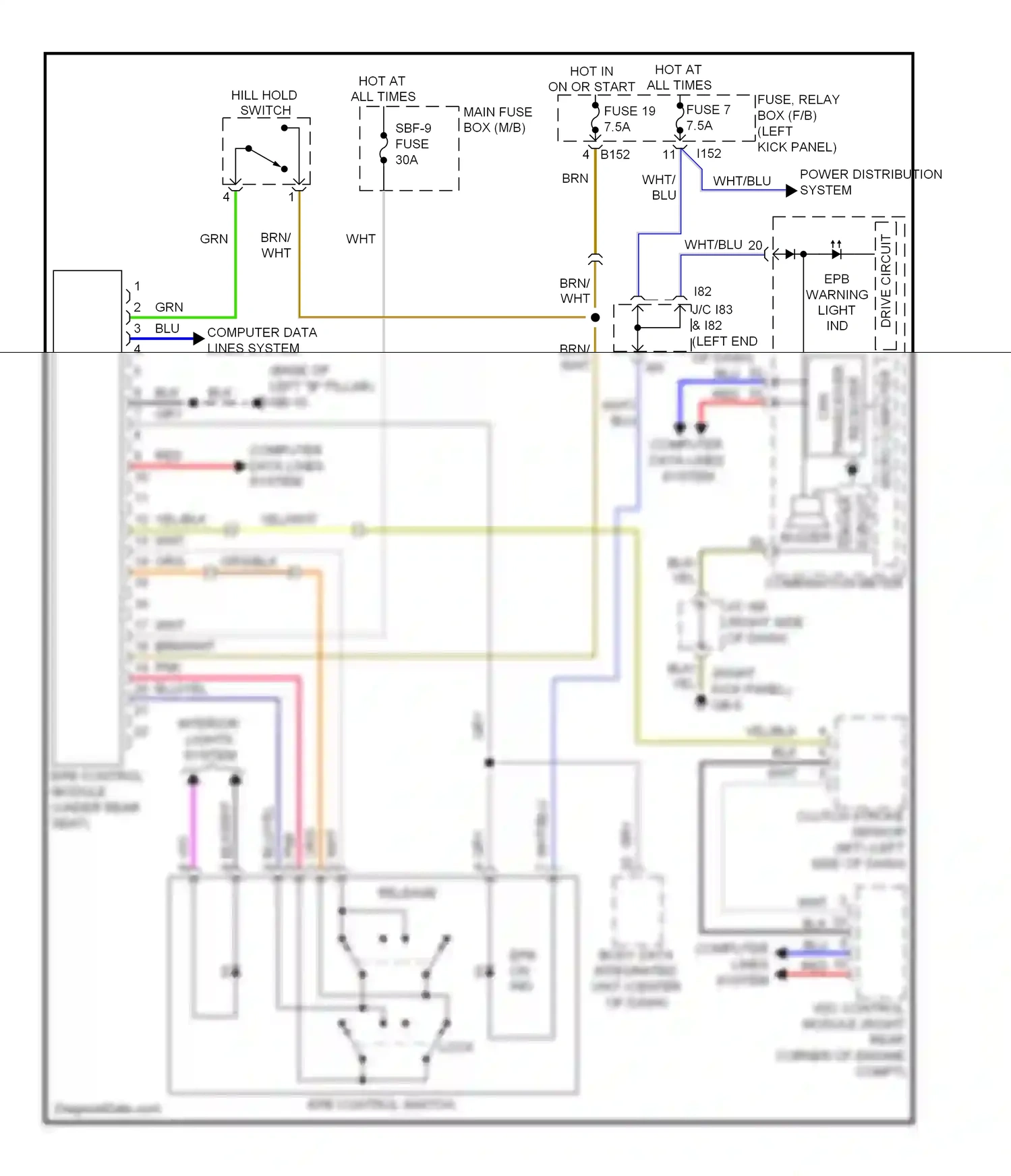 Subaru Outback BR (2009-2012) lock wiring diagram  (1 of 4)