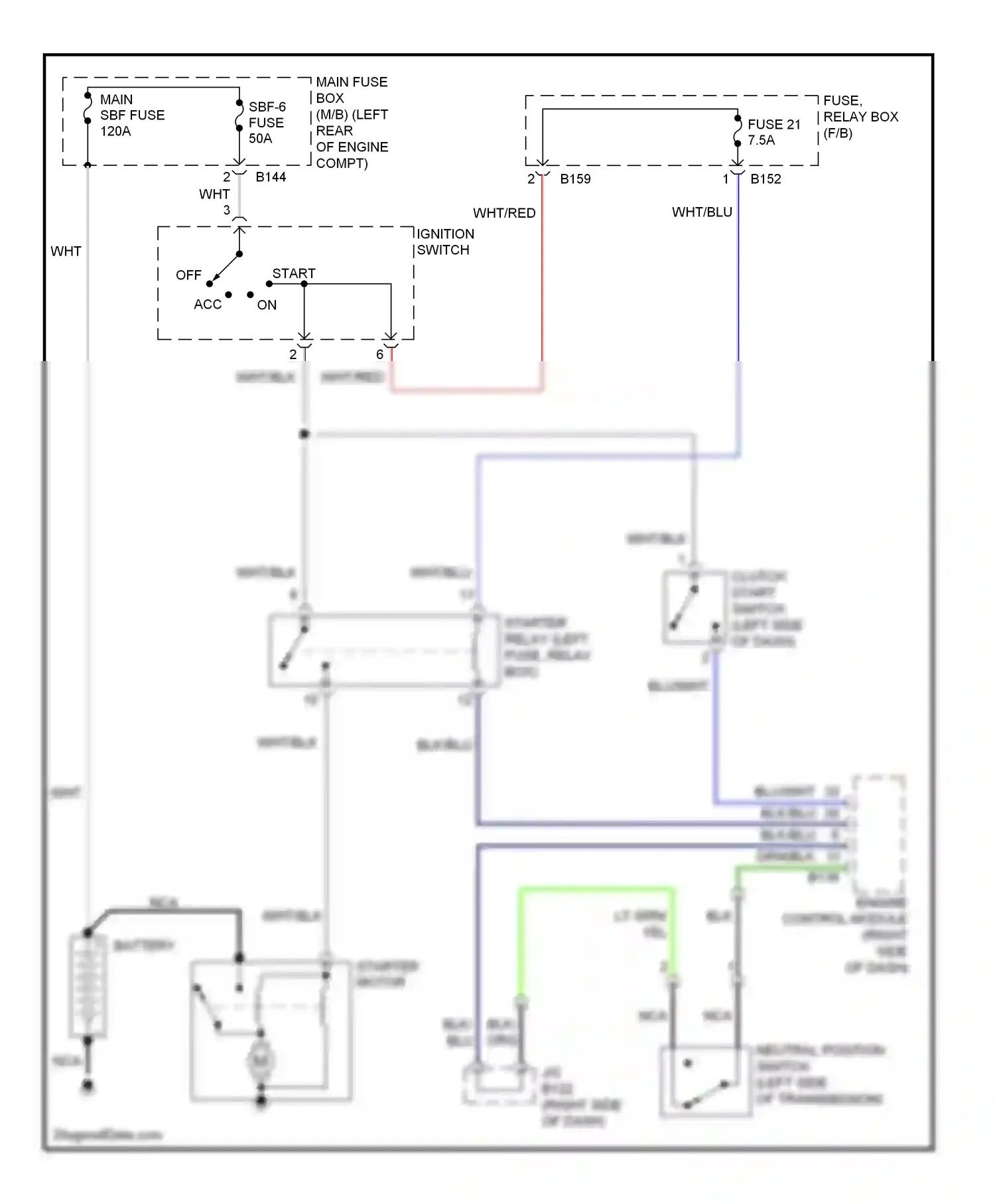 Subaru Outback BR (2009-2012) off wiring diagram  (10 of 18)