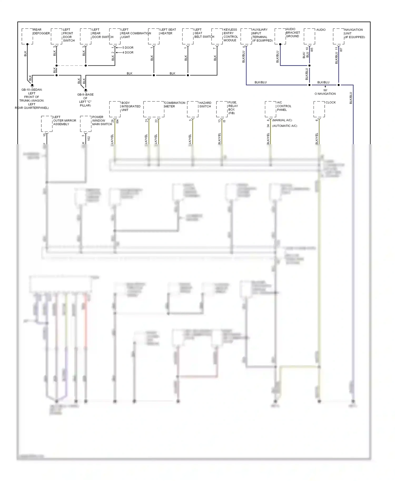 Wiring diagram rear defogger for Subaru Outback BR (2009-2012) (1 of 5)