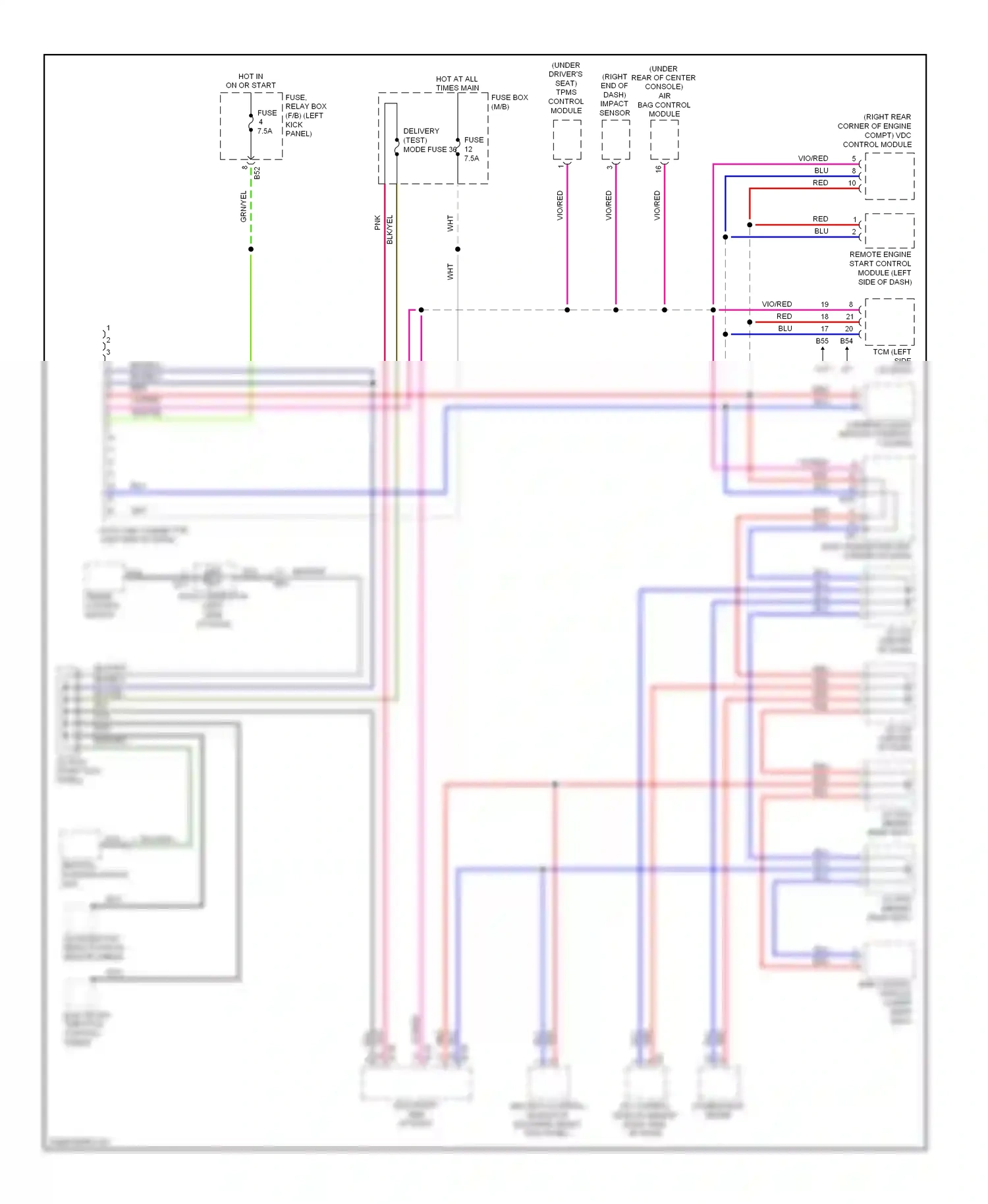 Subaru Outback BR (2009-2012) (right kick panel) wiring diagram  (2 of 8)