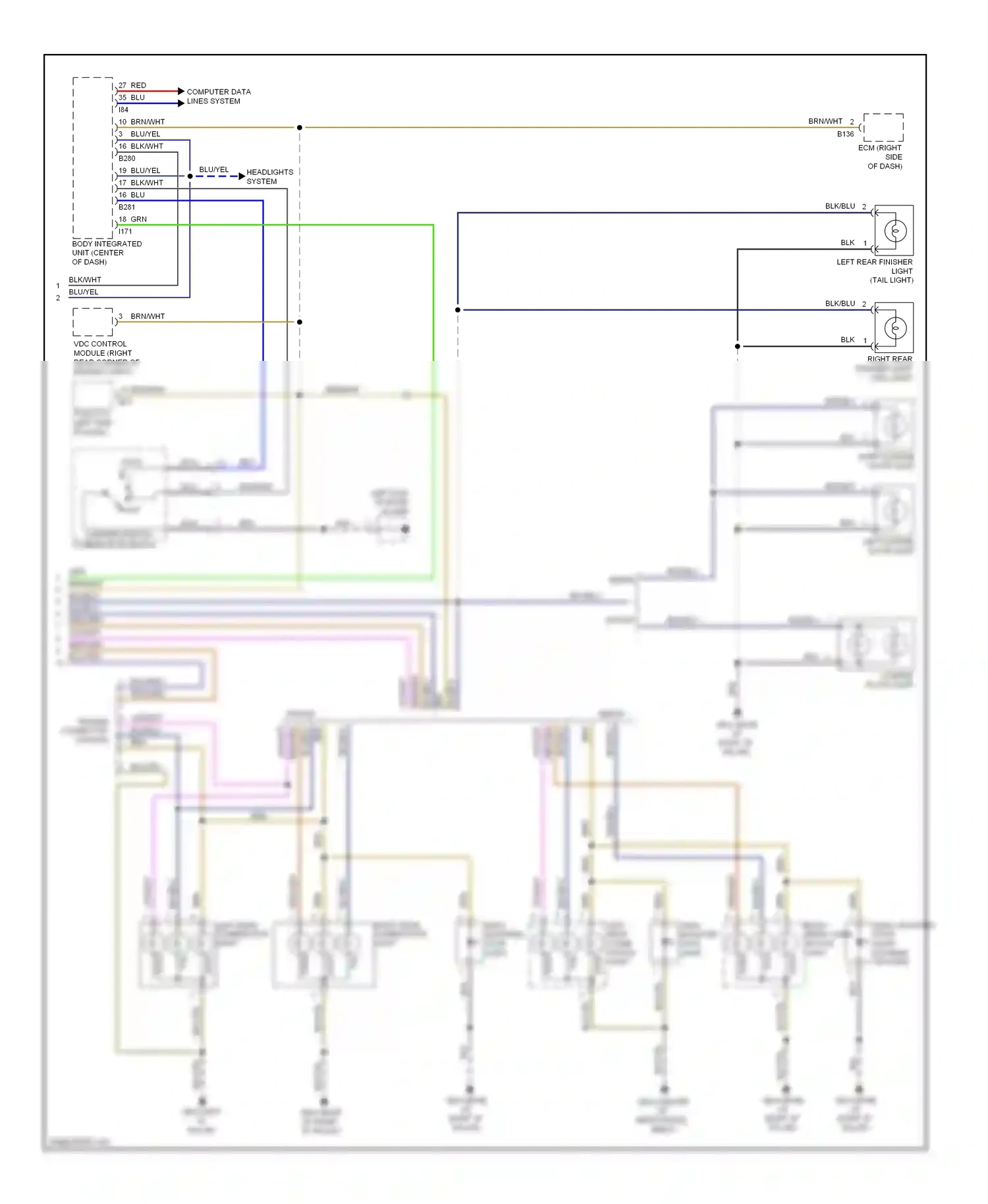 Subaru Outback BR (2009-2012) stop wiring diagram  (1 of 1)