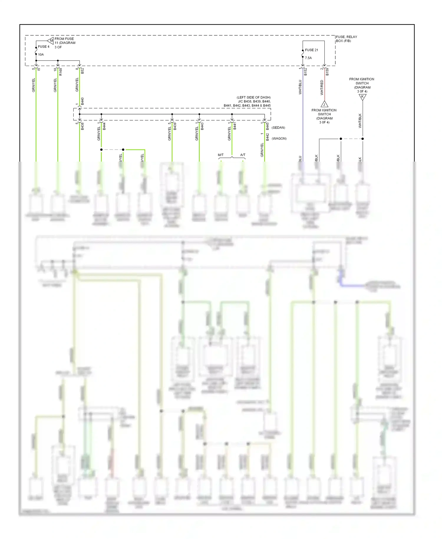 Subaru Outback BR (2009-2012) switch (m/t) wiring diagram  (1 of 1)