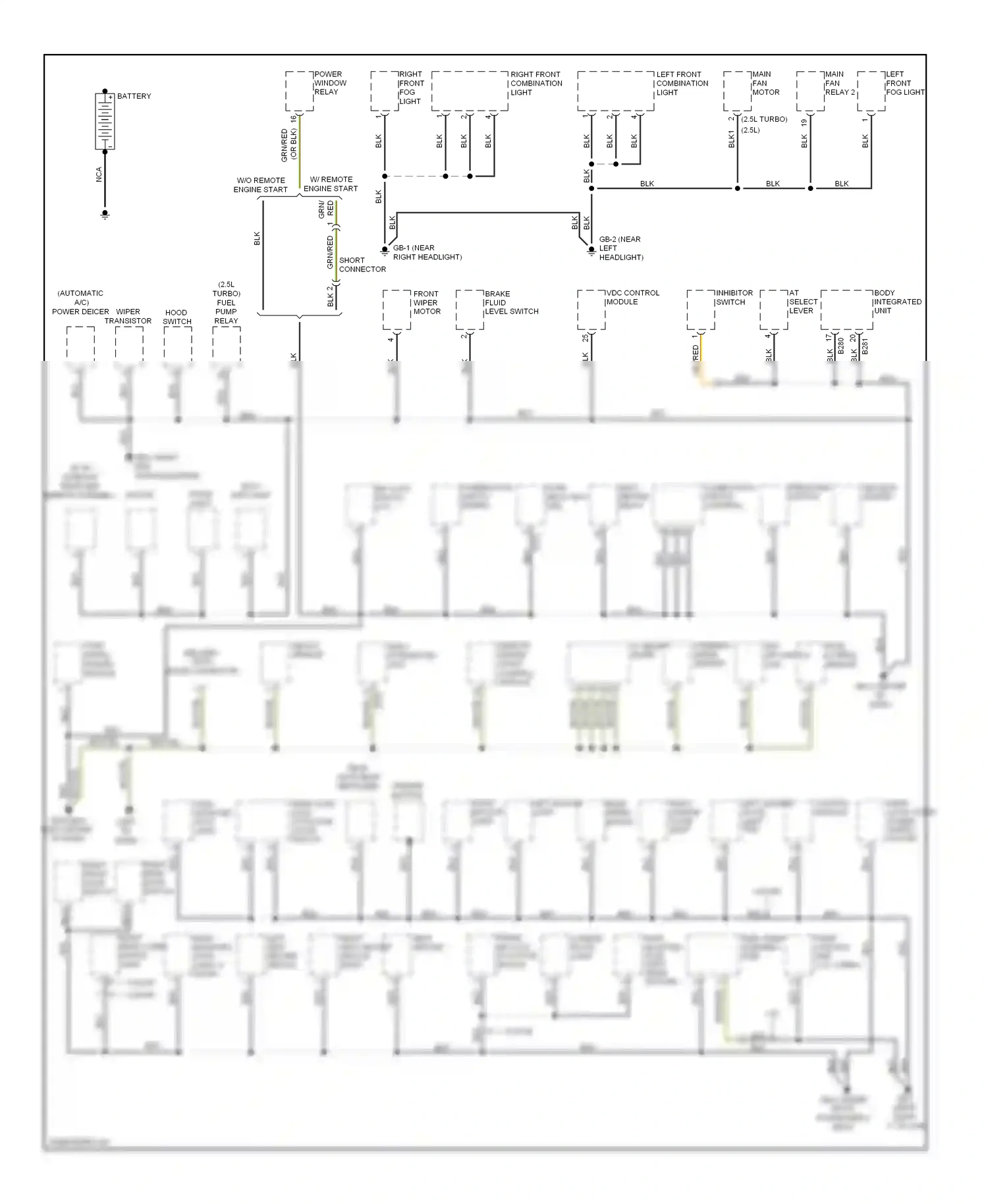 Wiring diagram turn signal, hazard module for Subaru Outback BR (2009-2012) (1 of 4)
