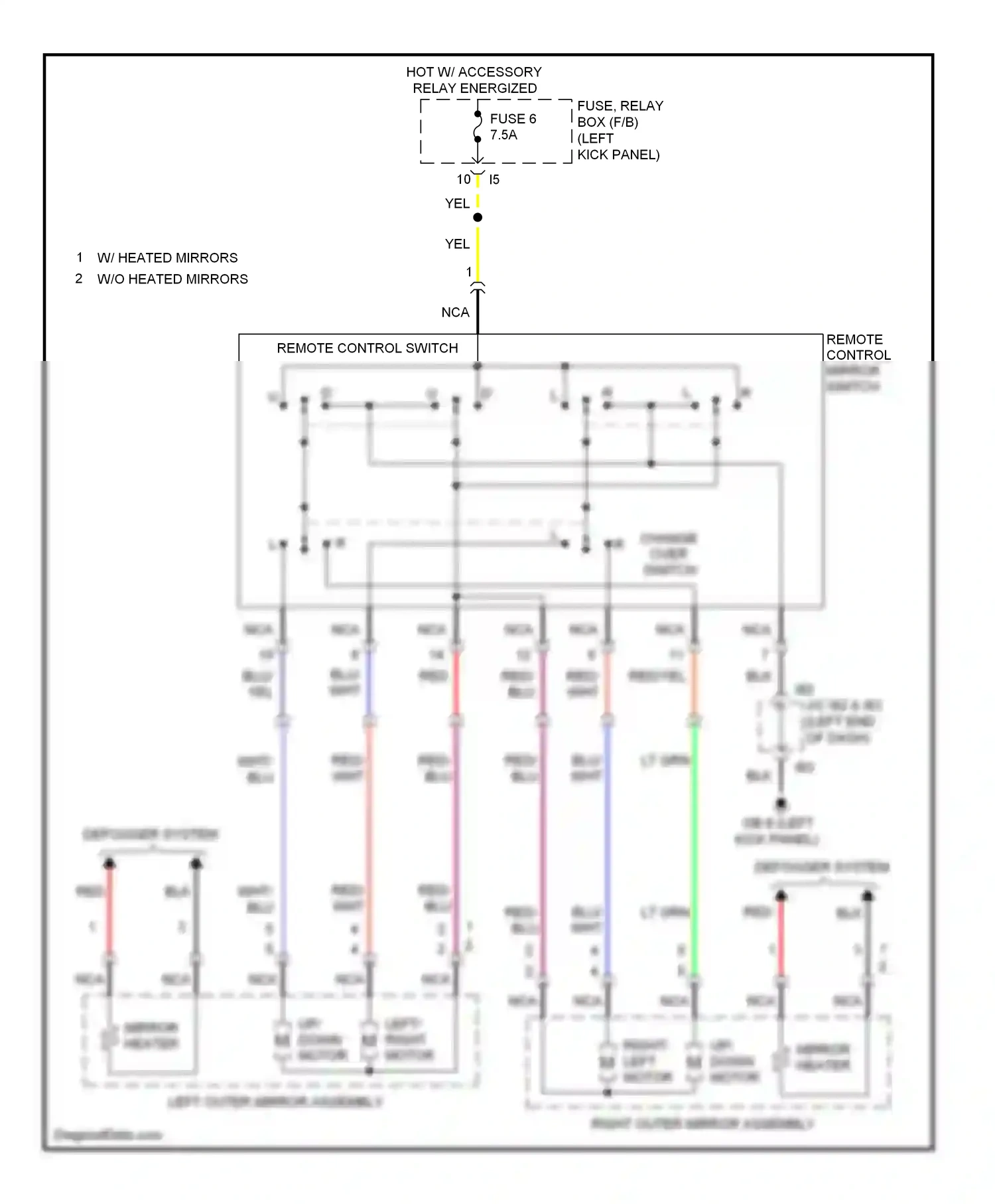 Wiring diagram yel for Subaru Outback BR (2009-2012) (67 of 79)