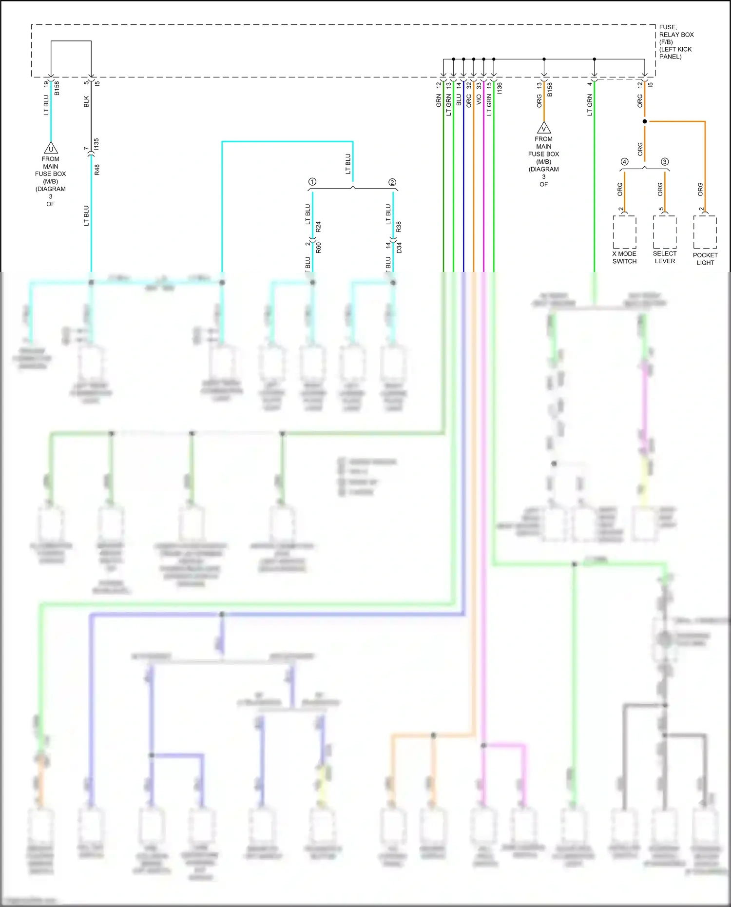 Wiring diagram a/c control panel for Subaru Outback BS facelift (2017-2021) (9 of 11)