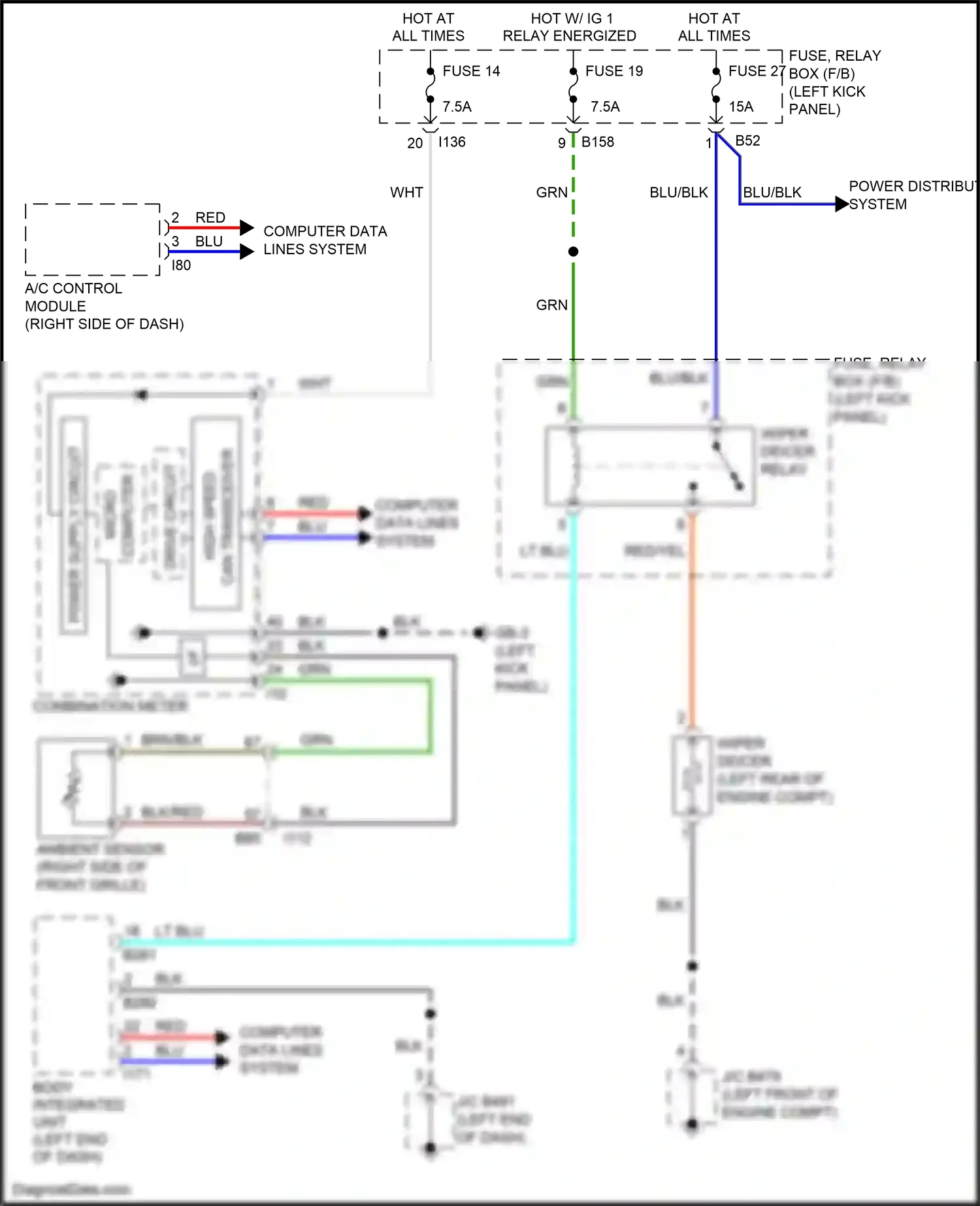Wiring diagram blk for Subaru Outback BS facelift (2017-2021) (100 of 136)