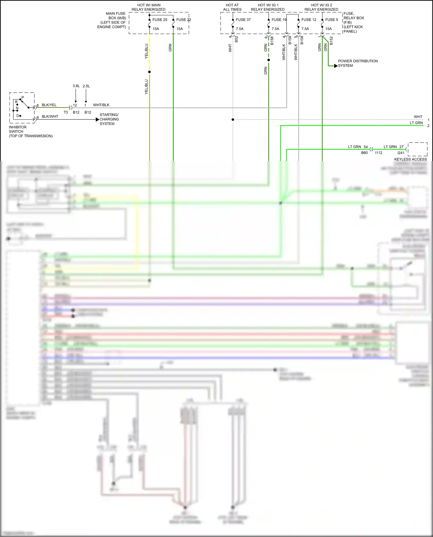 Wiring diagram blu for Subaru Outback BS facelift (2017-2021) (61 of 127)