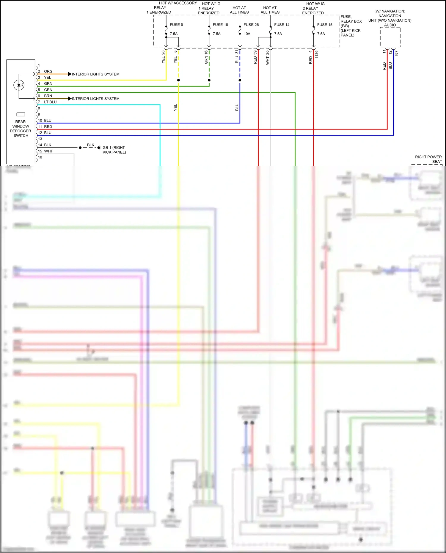 Wiring diagram blu/yel for Subaru Outback BS facelift (2017-2021) (2 of 11)
