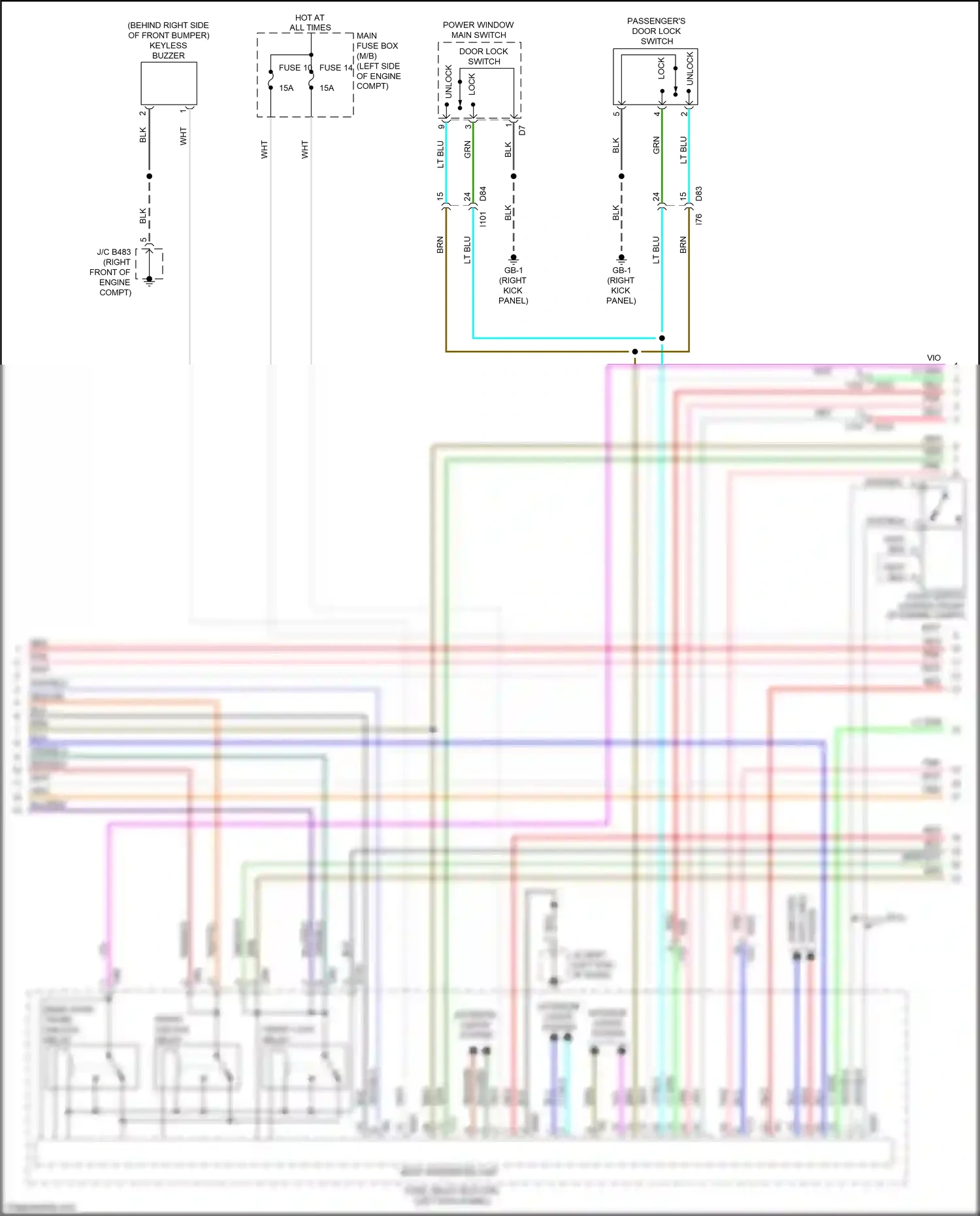Wiring diagram body integrated unit for Subaru Outback BS facelift (2017-2021) (9 of 25)